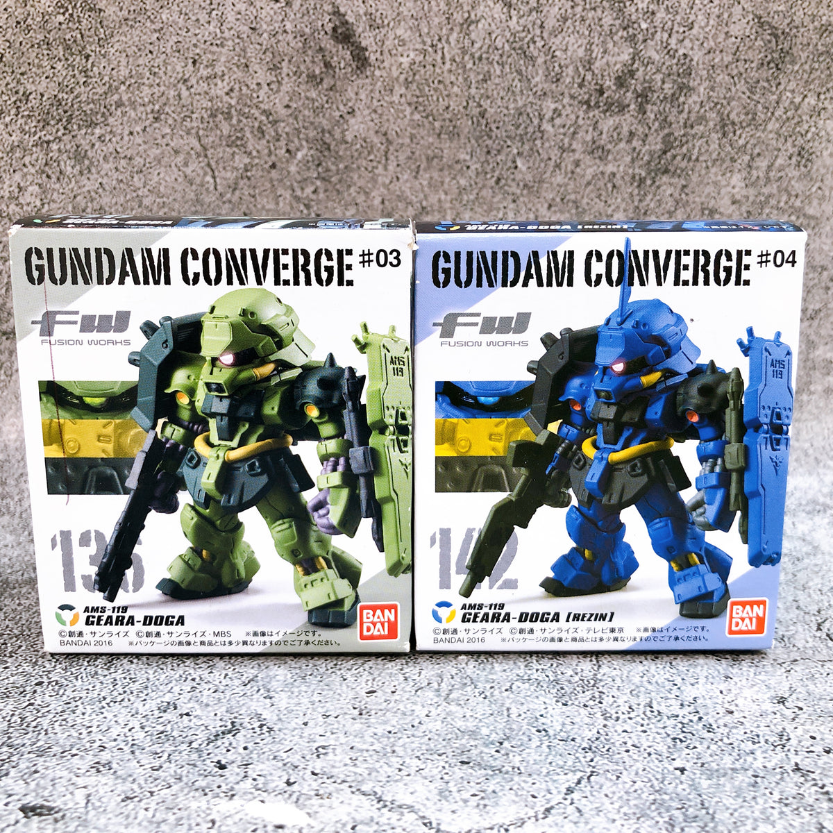 FW GUNDAM CONVERGE Geara-Doga & Geara-Doga Rezin Custom Figure Bandai AUTHENTIC