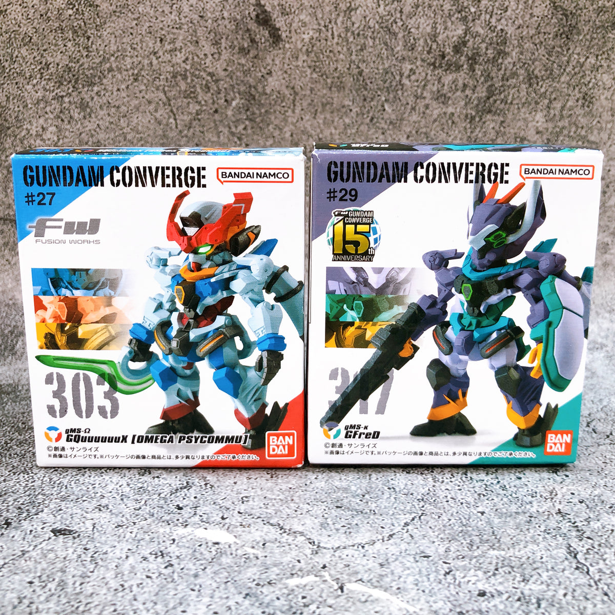 FW GUNDAM CONVERGE GQuuuuuuX OMEGA PSYCOMMU & Gfred Set Figure Bandai AUTHENTIC