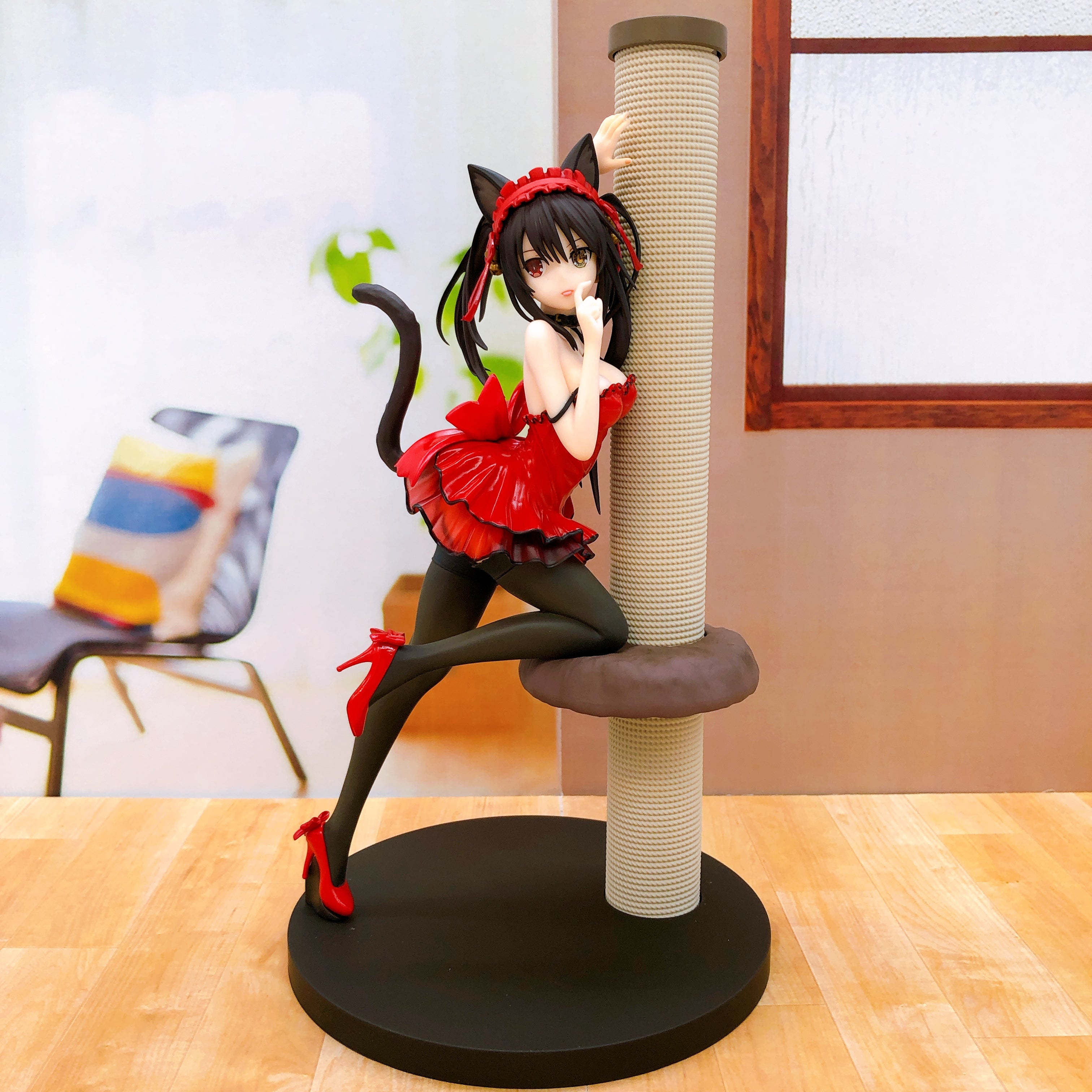 (No Box) Date A Live Kurumi Tokisaki Red Cat Ver. 1/7 Figure WF2019 Shanghai