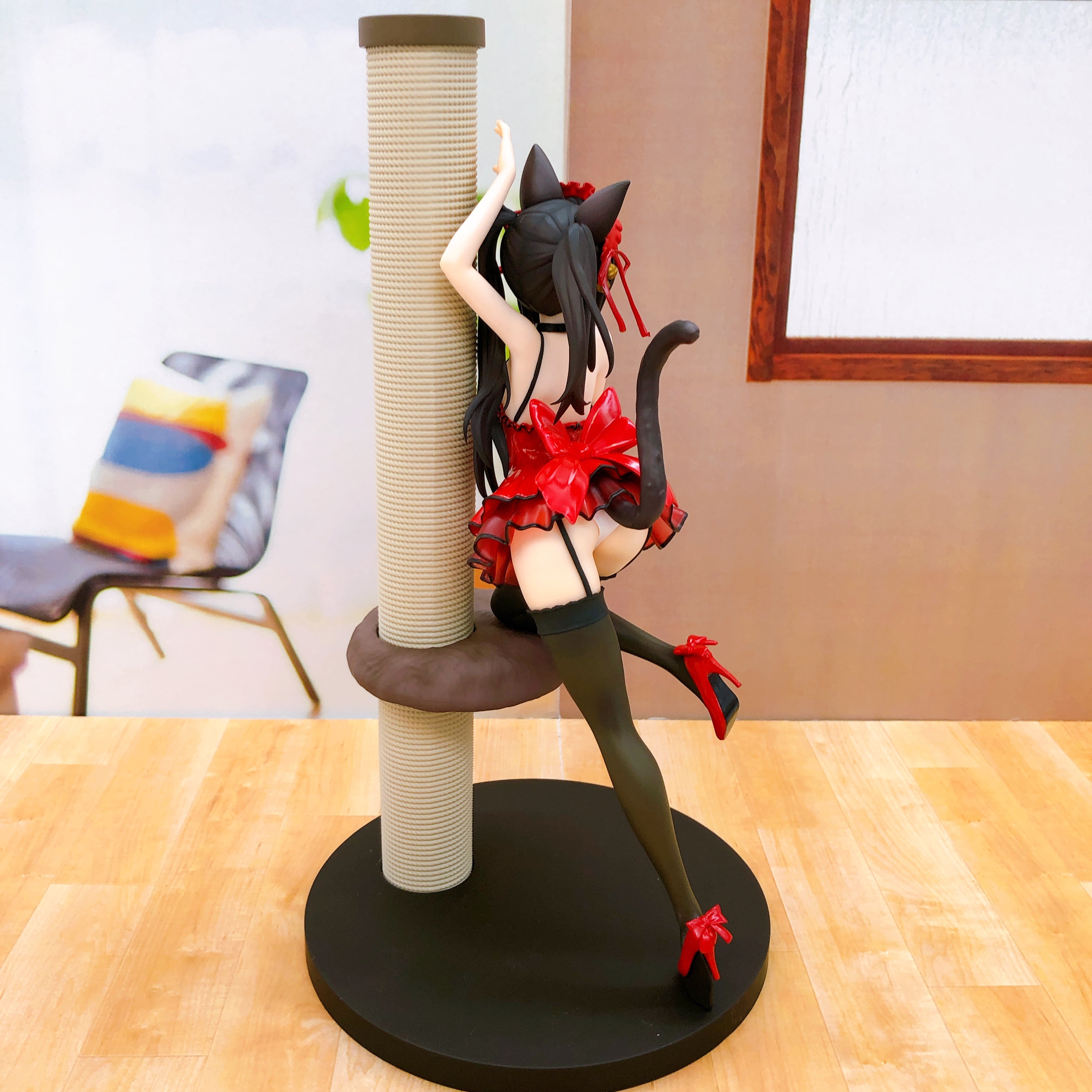 (No Box) Date A Live Kurumi Tokisaki Red Cat Ver. 1/7 Figure WF2019 Shanghai