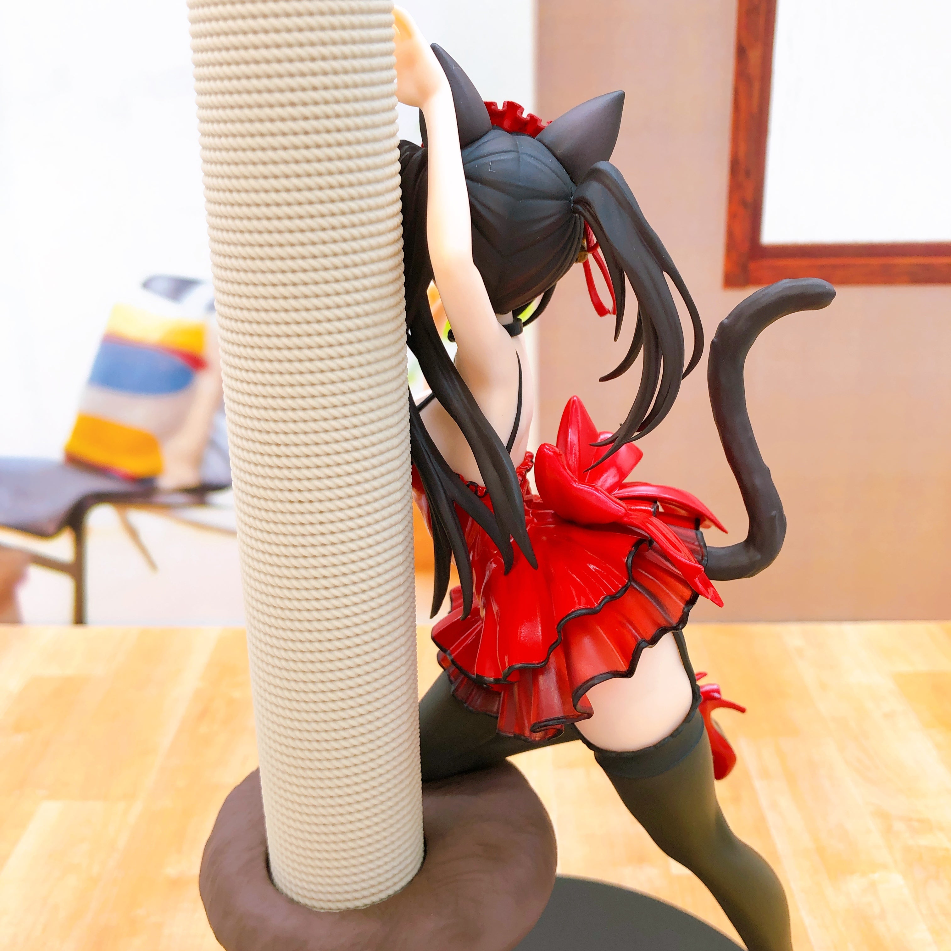 (No Box) Date A Live Kurumi Tokisaki Red Cat Ver. 1/7 Figure WF2019 Shanghai