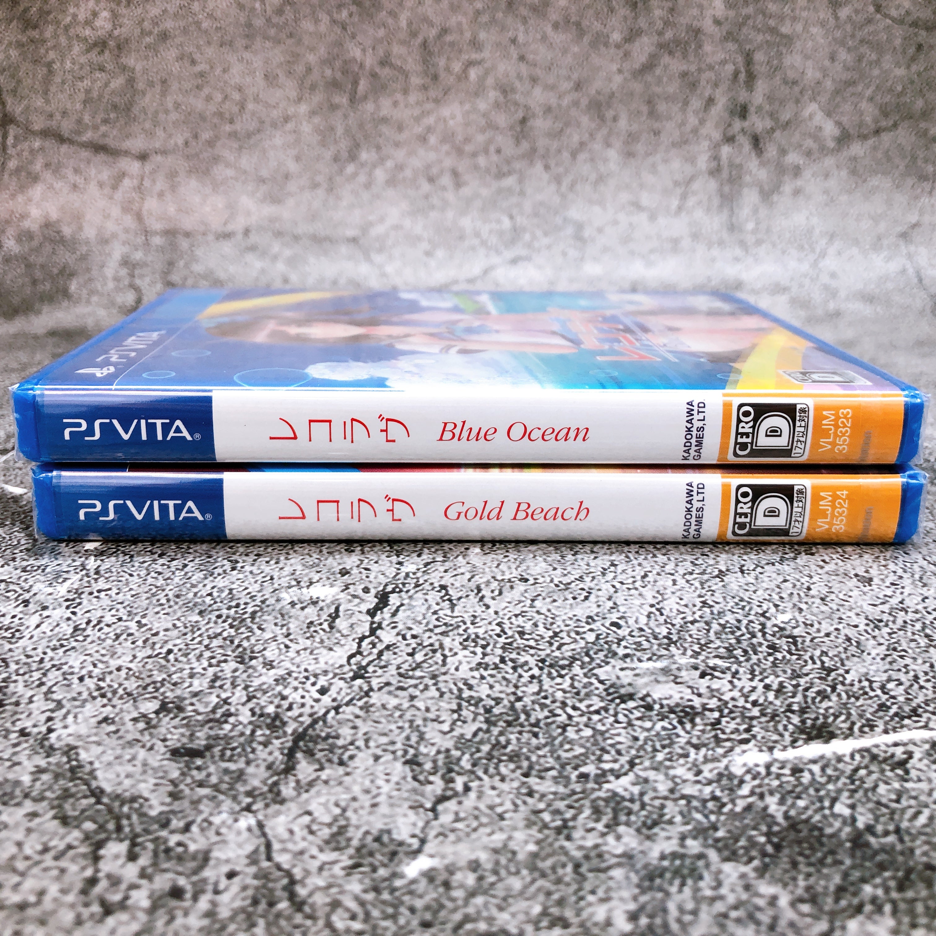 Playstation Vita Recolove Blue Ocean & Gold Beach Set PSV Japan Game Sealed New