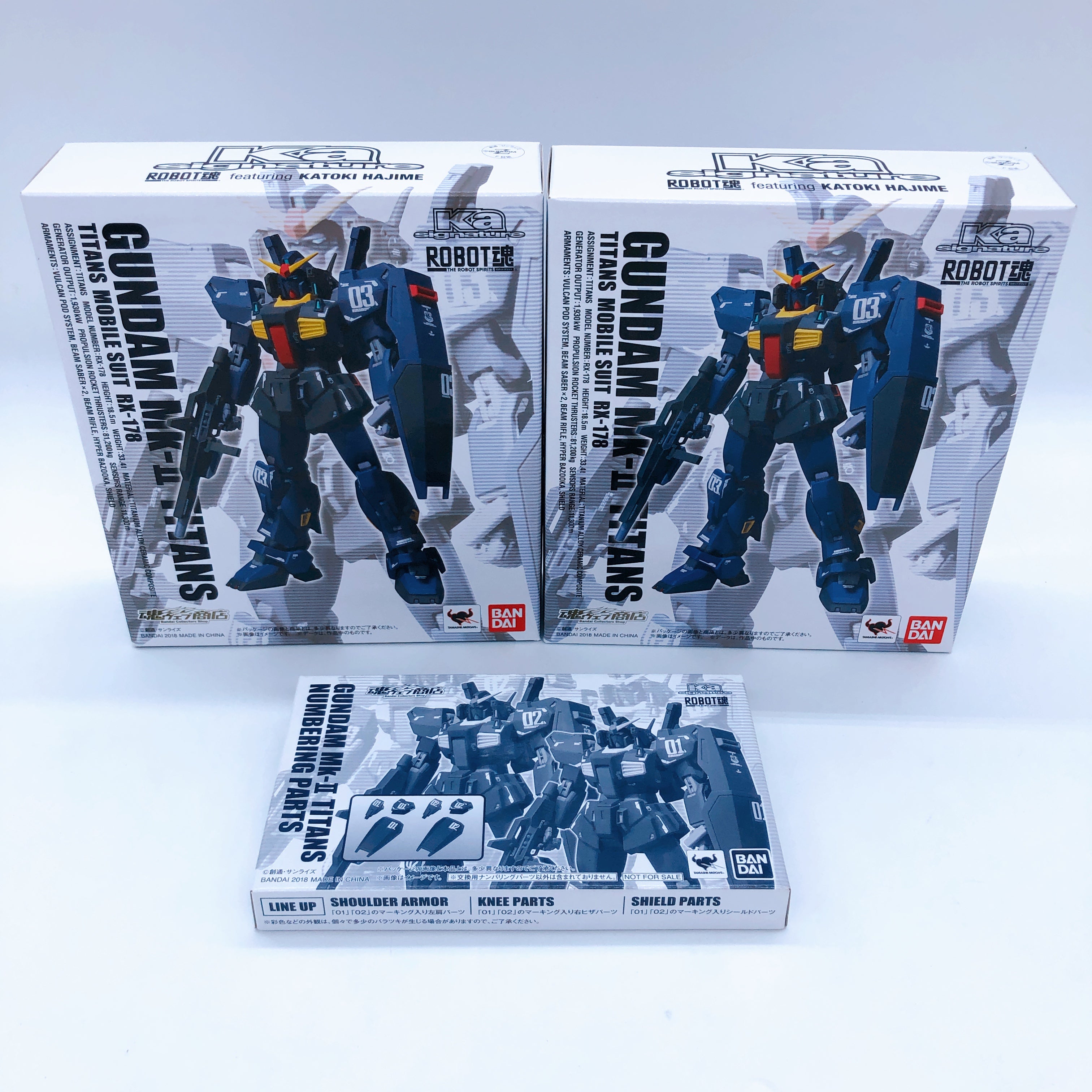 ROBOT SPIRITS Ka signature 2 of Gundam Mk-II Titans + Numbering Parts SET NEW