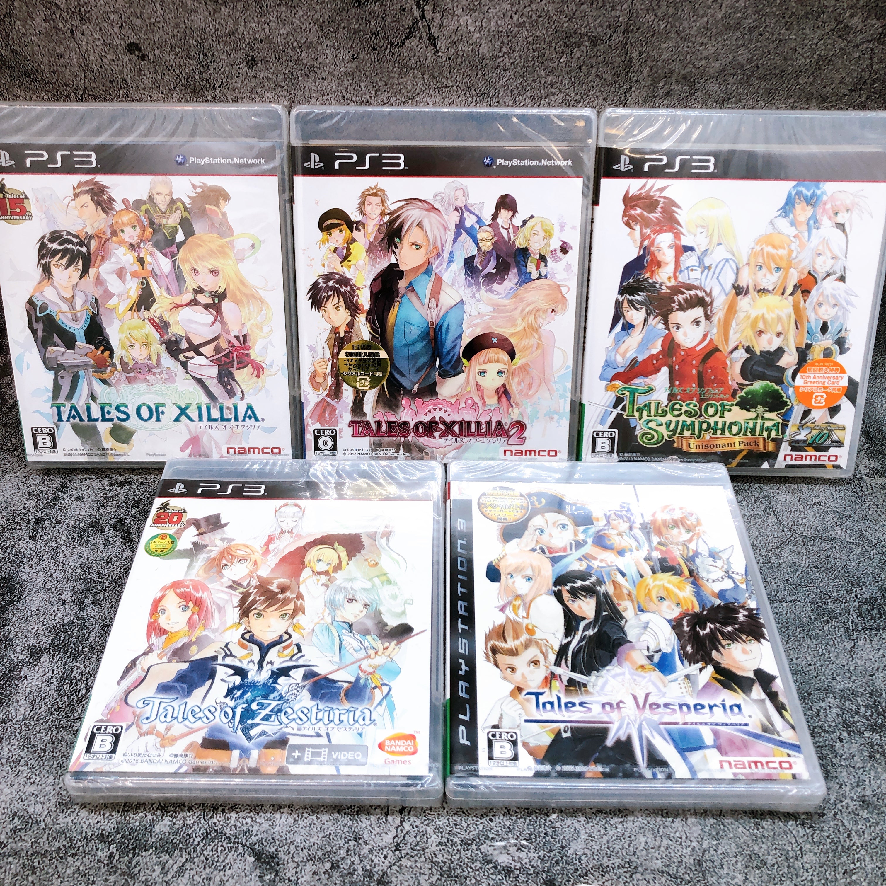 Playstation 3 Tales Series Set of 5 PS3 Bandai Namco Japan Game Sealed New