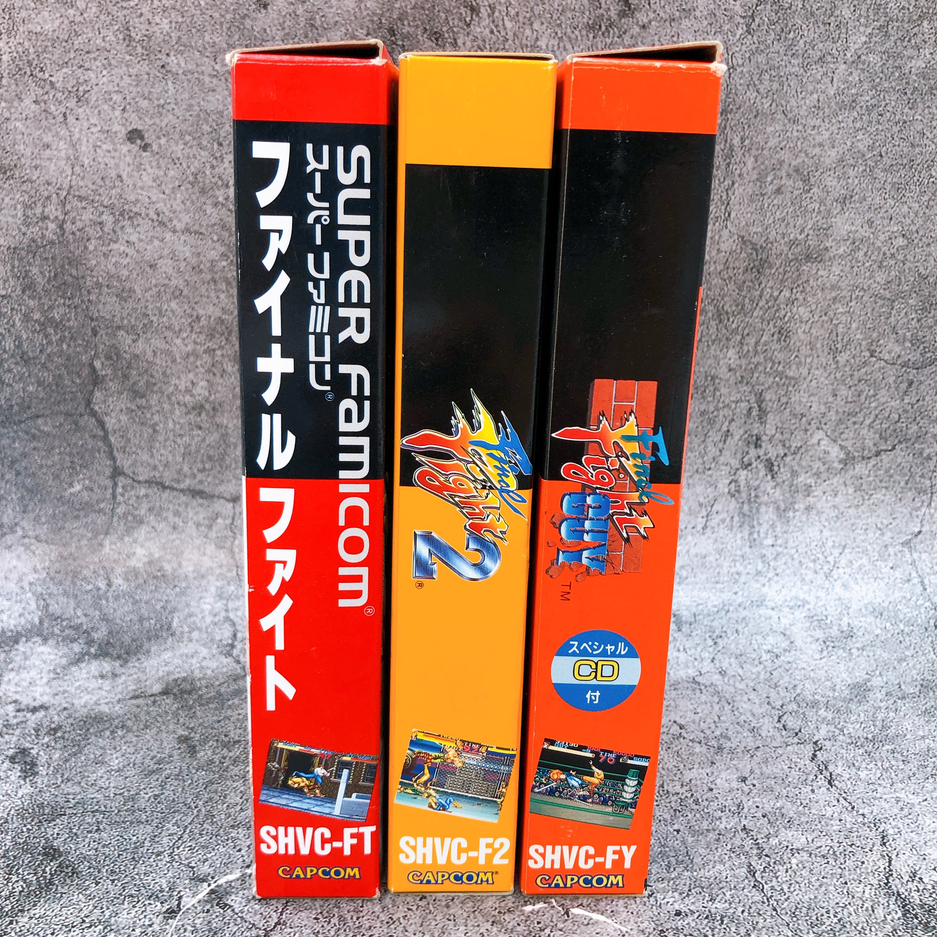 Nintendo Super Famicom Final Fight 1 & 2 & Guy with CD SET Japan SNES SFC Game