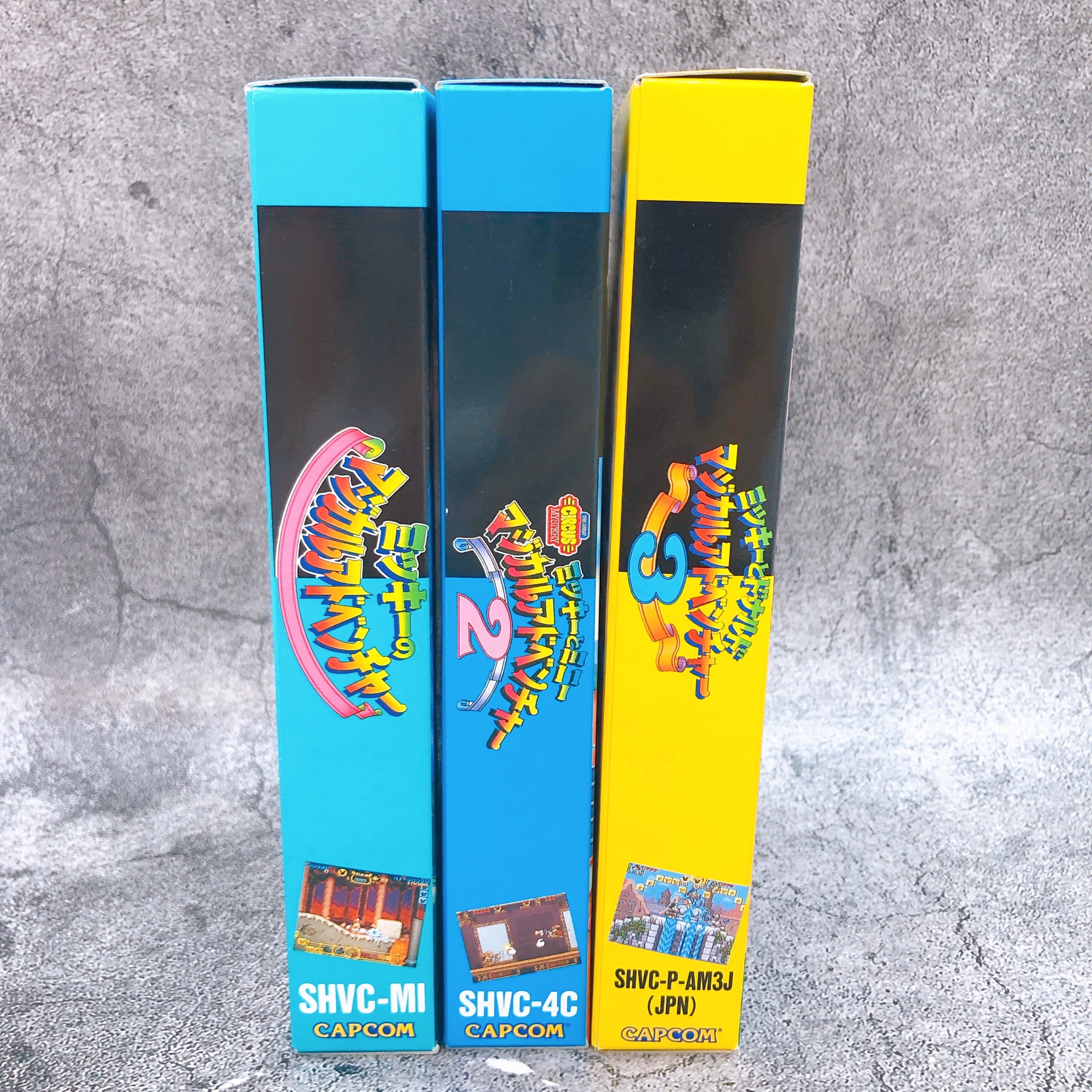 Nintendo Super Famicom Mickey Magical Adventure 1 & 2 & 3 SET Japan SNES Game