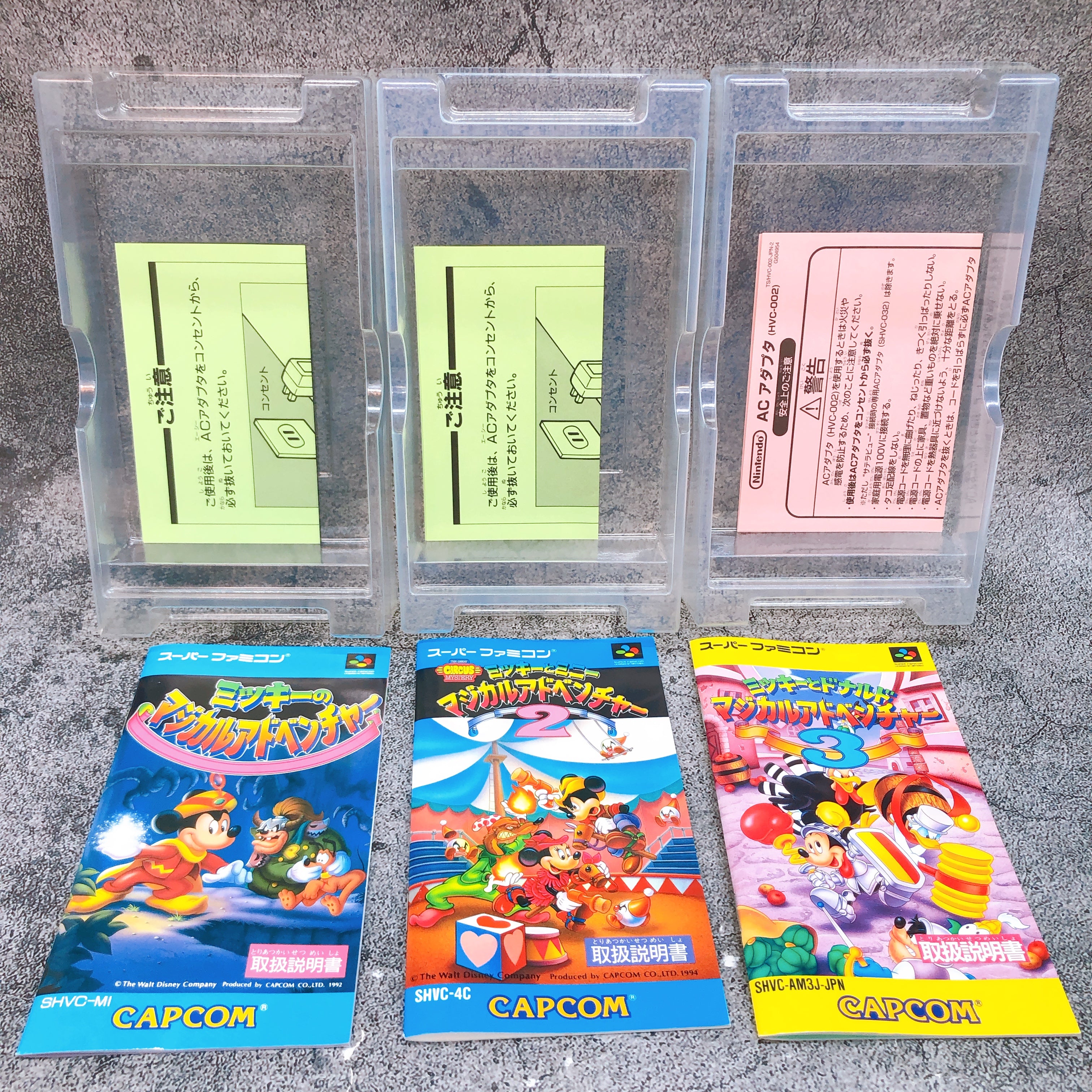 Nintendo Super Famicom Mickey Magical Adventure 1 & 2 & 3 SET Japan SNES Game