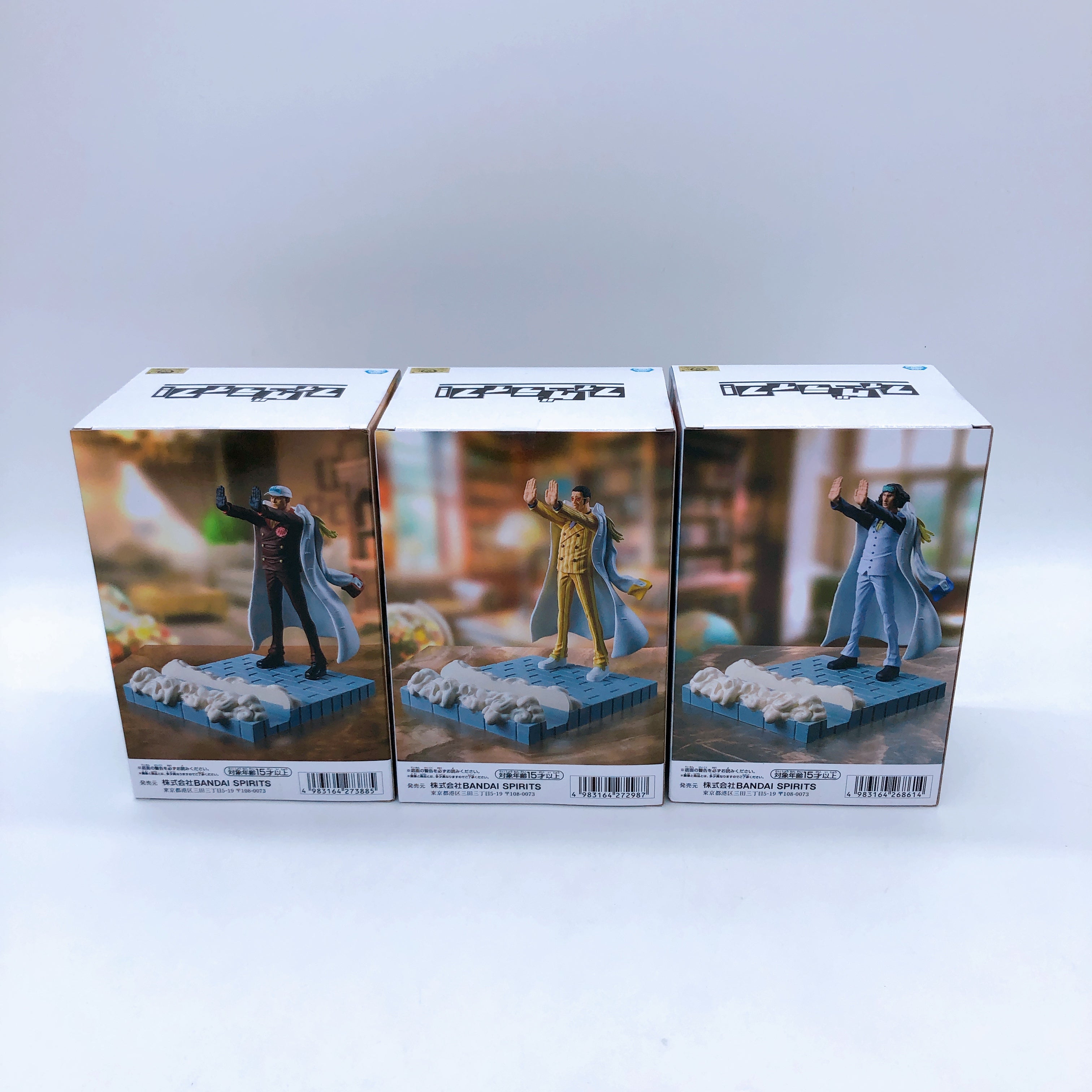 ONE PIECE Akainu Aokiji Kizaru Figlife! SET Figure BANPRESTO Japan Sealed NEW
