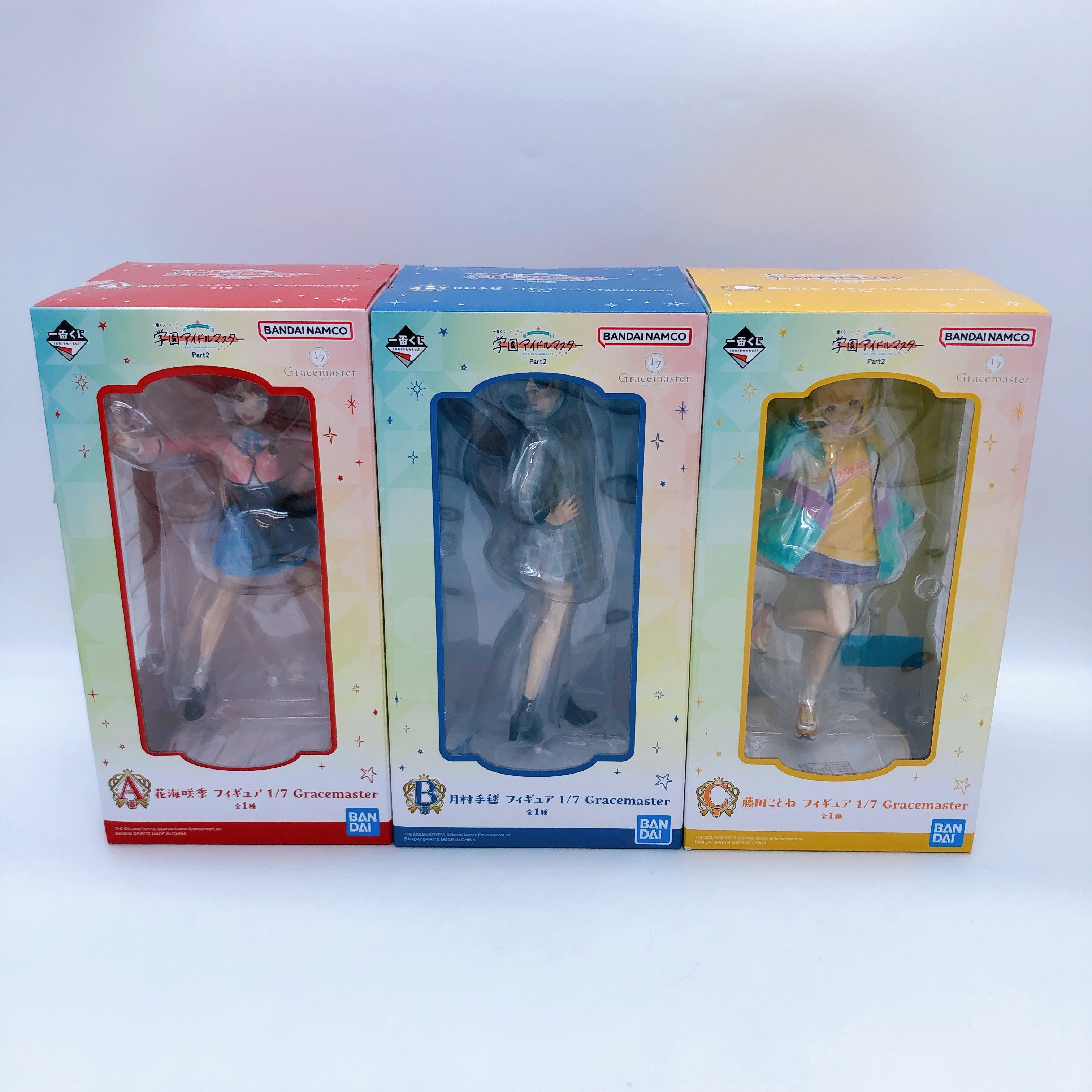 Gakuen iDOLM@STER Saki & Temari & Kotone Figure Ichiban Kuji A B C SET Japan