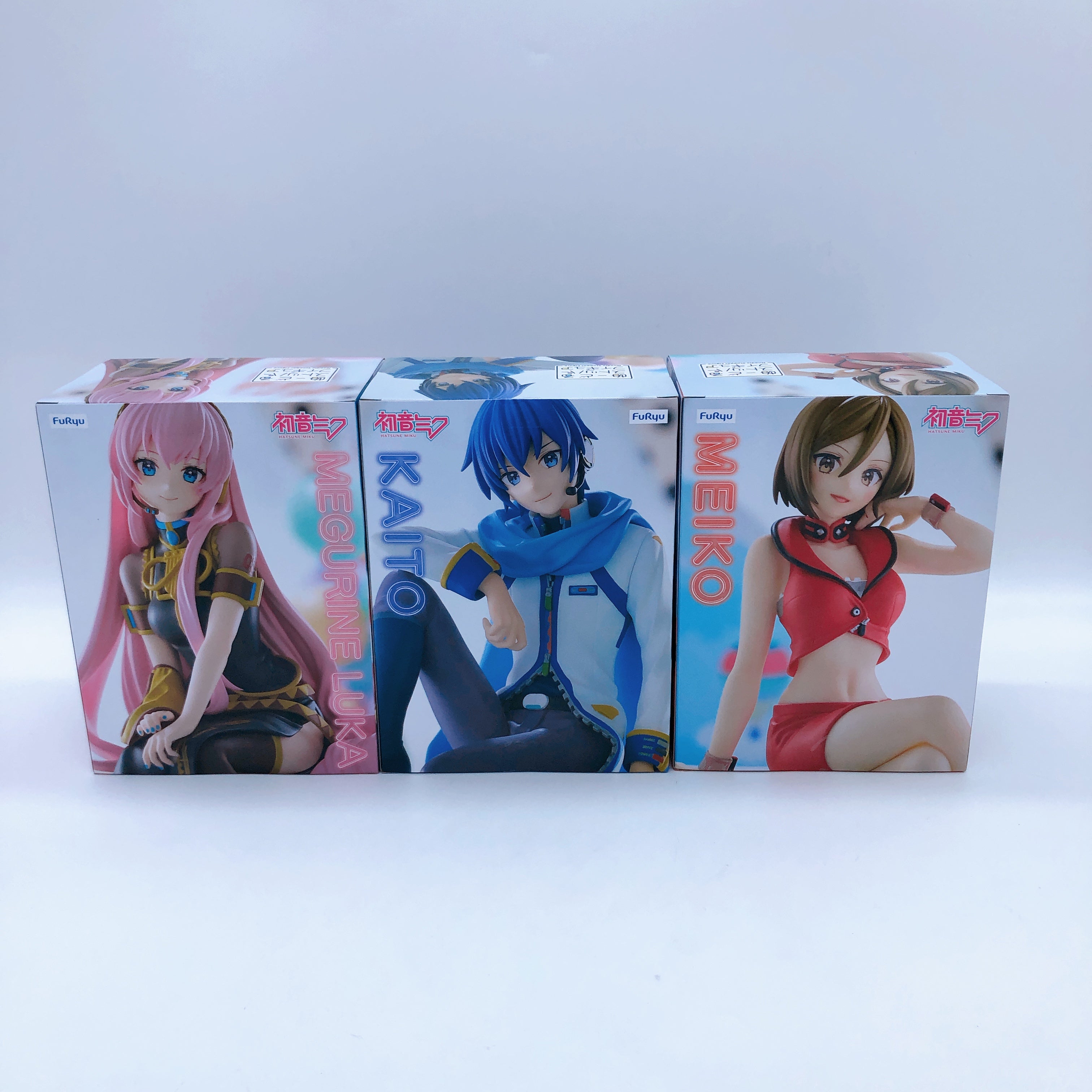 Hatsune Miku Series LUKA & KAITO & MEIKO Noodle Stopper Figure SET FuRyu NEW