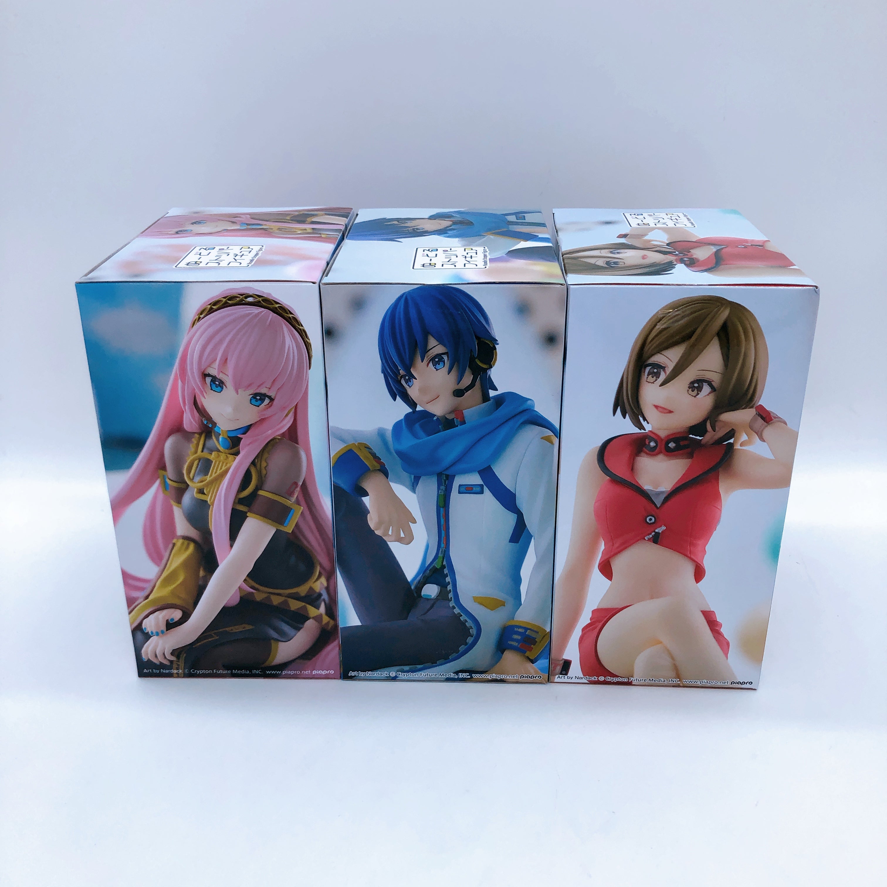 Hatsune Miku Series LUKA & KAITO & MEIKO Noodle Stopper Figure SET FuRyu NEW
