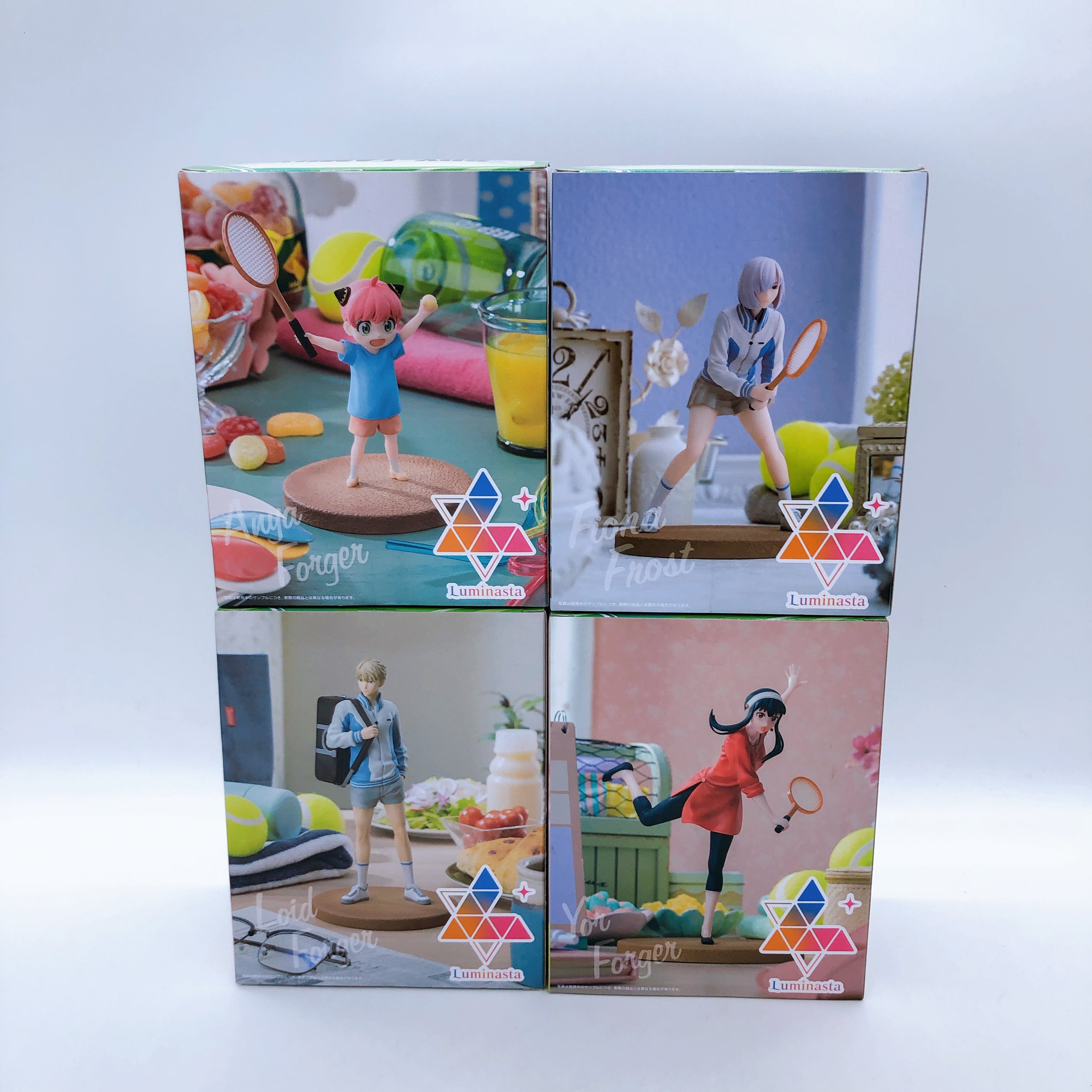 SPY x FAMILY Anya Loid Yor Fiona Tennis Luminasta Figure SET of 4 Japan Sealed