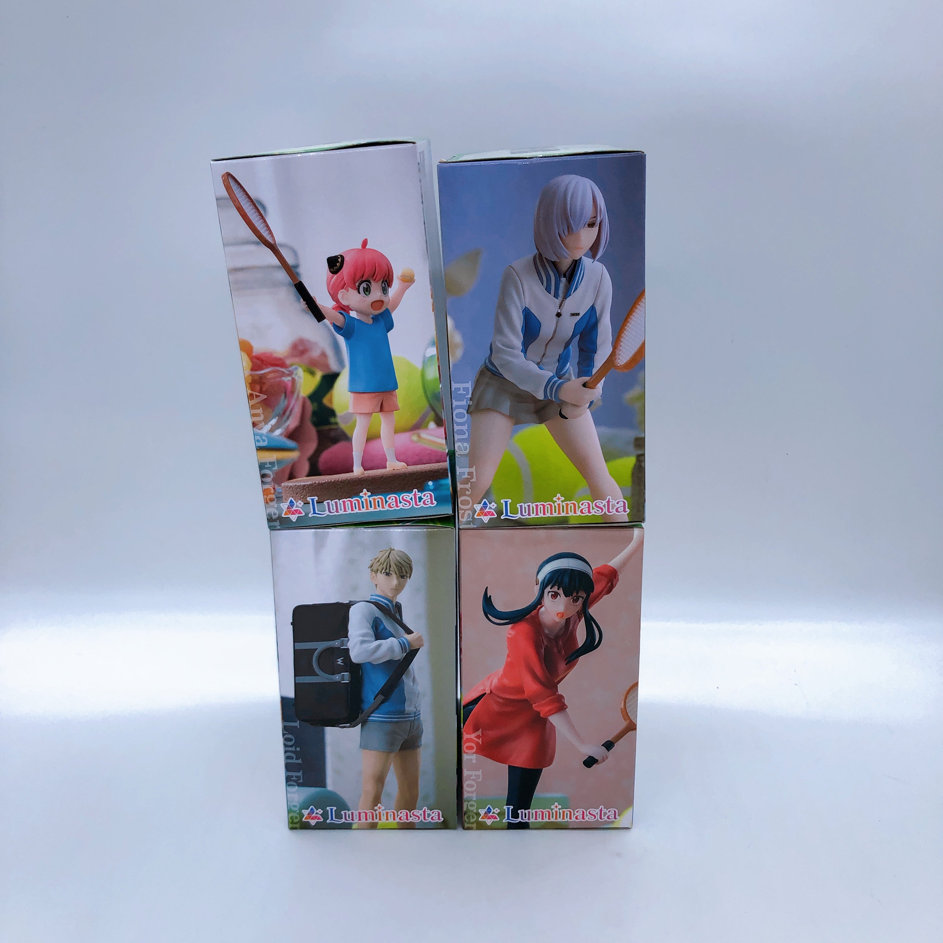 SPY x FAMILY Anya Loid Yor Fiona Tennis Luminasta Figure SET of 4 Japan Sealed