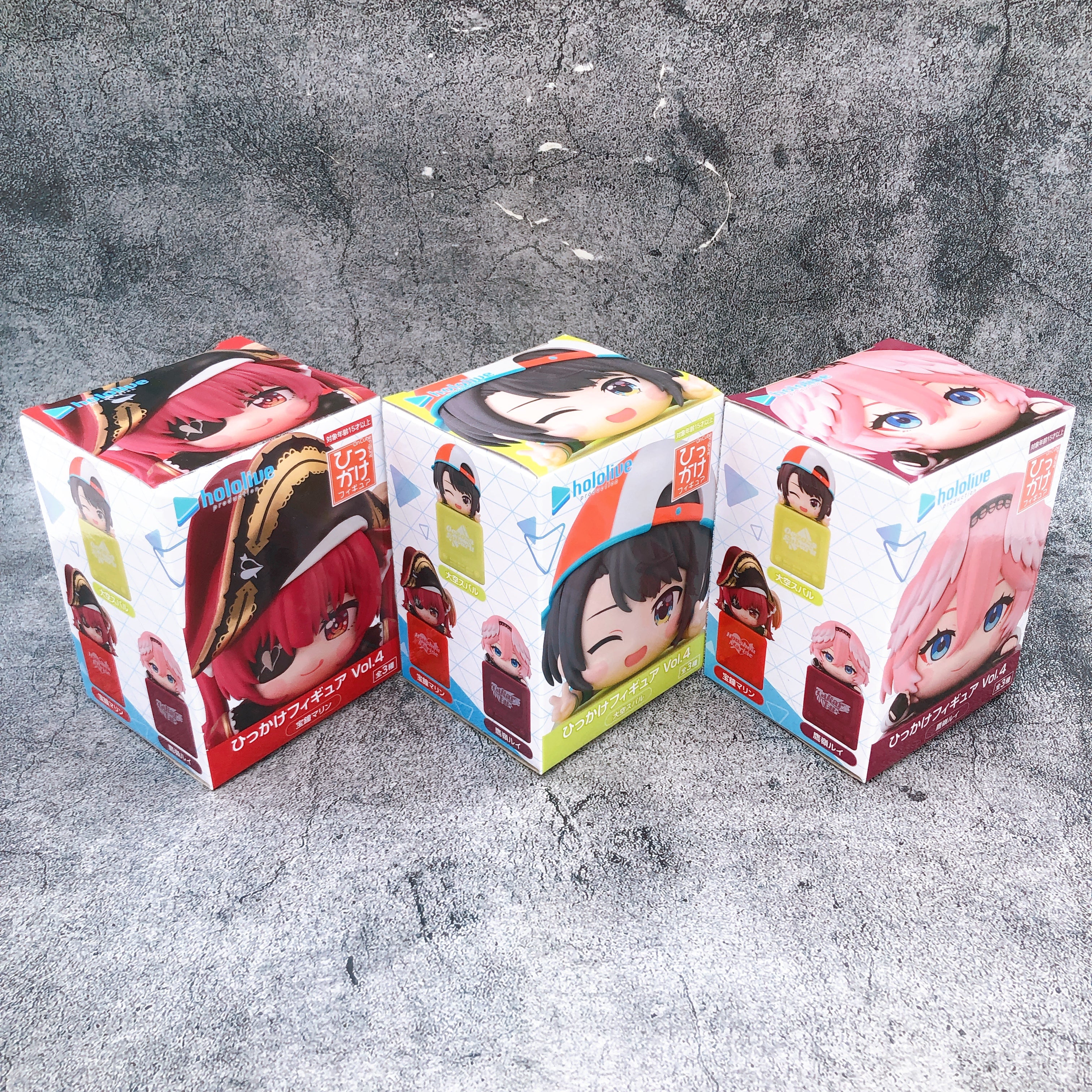 Hololive Subaru Marine Lui set of 3 Hooking (Hikkake) Figure vol.4 Japan Sealed