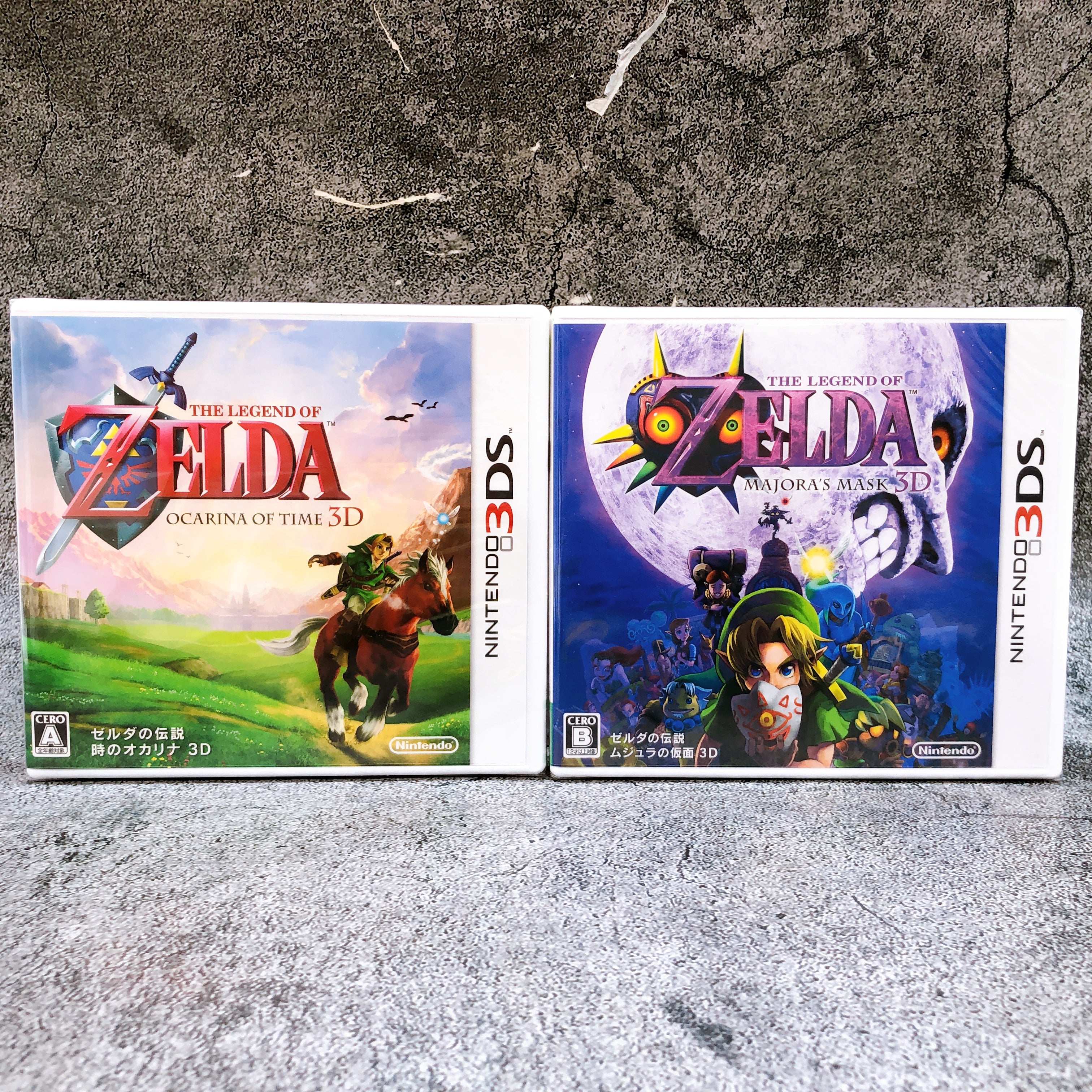 Nintendo 3DS Legend of Zelda Ocarina of Time & Majora's Mask 3D SET Sealed New