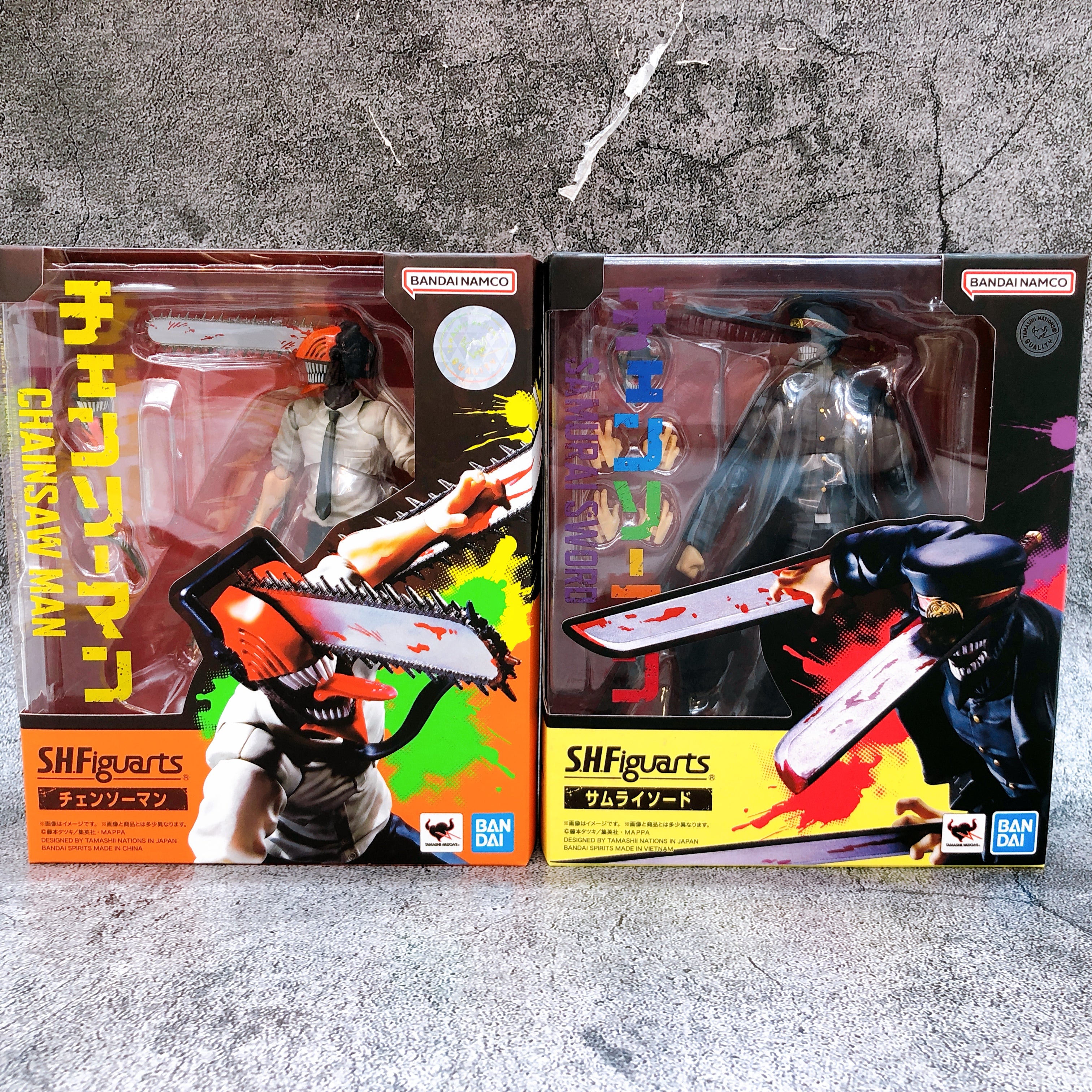 Chainsaw Man & Samurai Sword S.H.Figuarts SET Action Figure Bandai AUTHENTIC