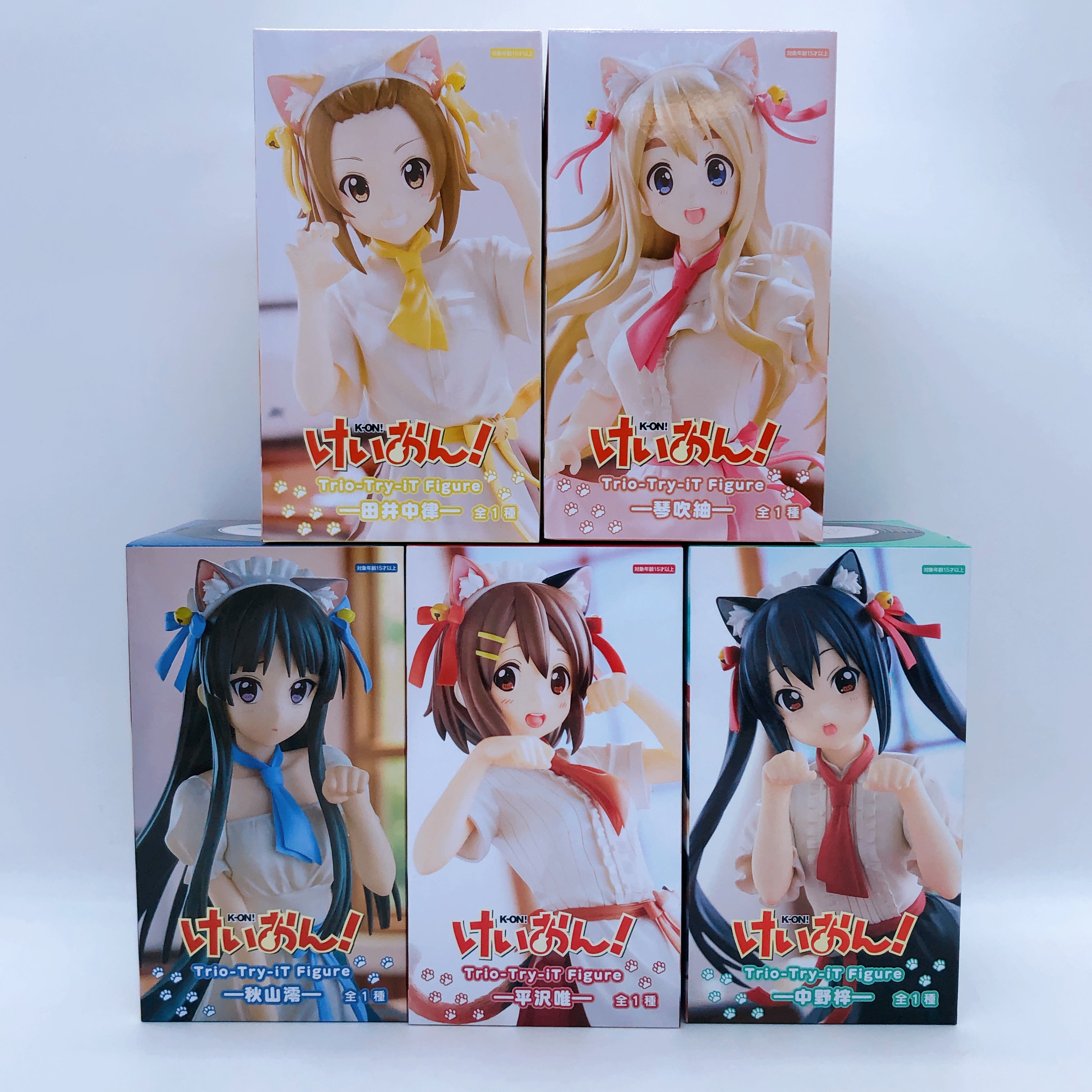 K-ON! Trio try iT Figure Yui Mio Ritsu Mugi Azusa SET of 5 FuRyu Japan