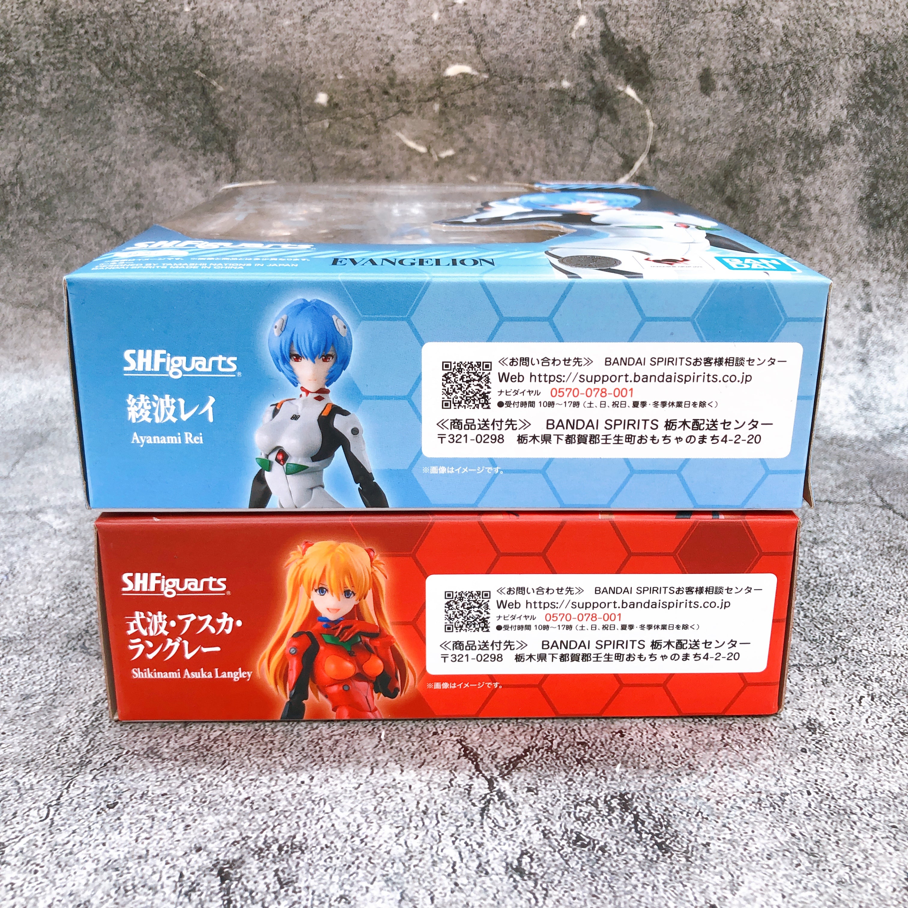 S.H.Figuarts Evangelion Shikinami Asuka Langley & Rei Ayanami Figure Bandai NEW