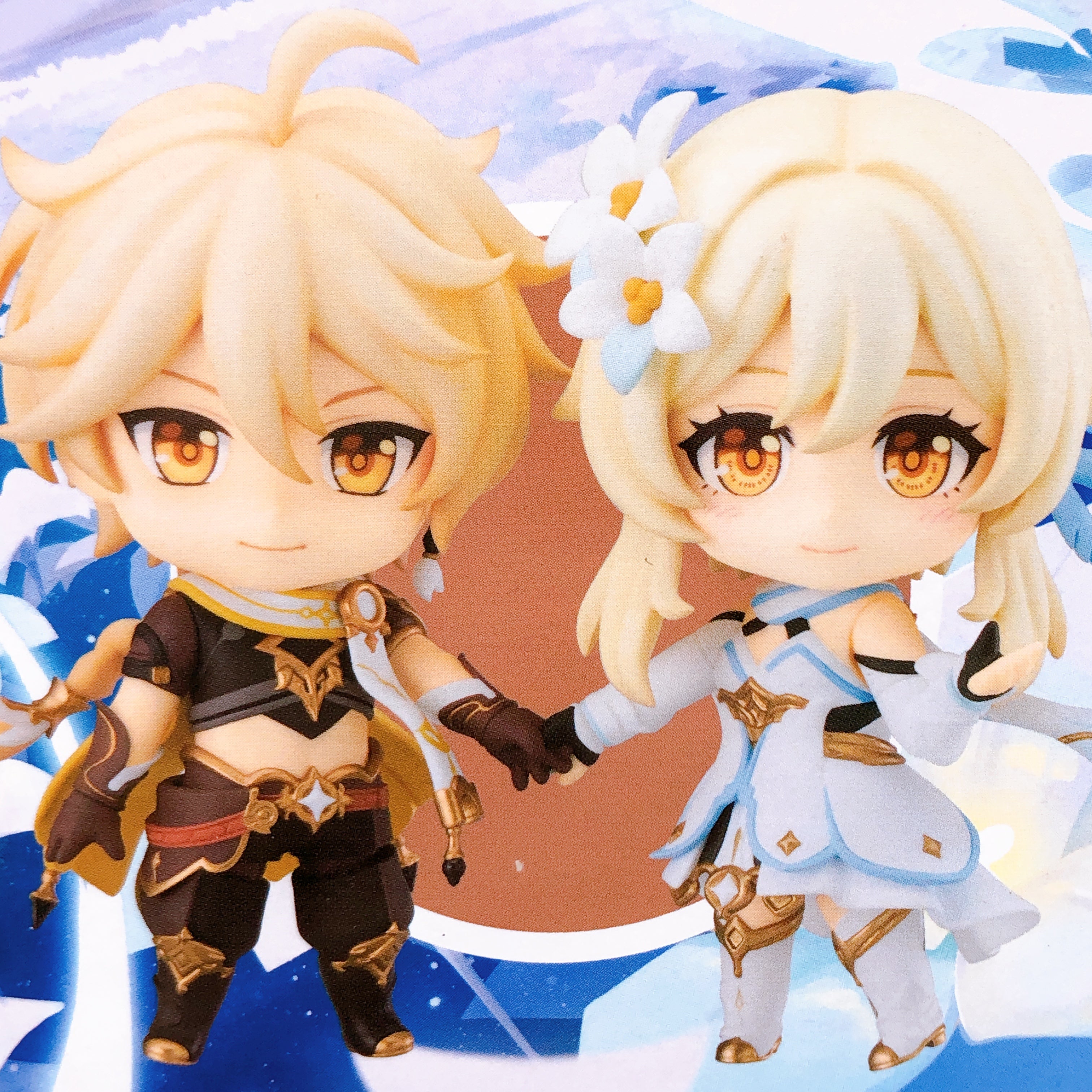 Genshin Impact Traveler Lumine & Aether Nendoroid 1717 1718 Figure Set of 2 NEW
