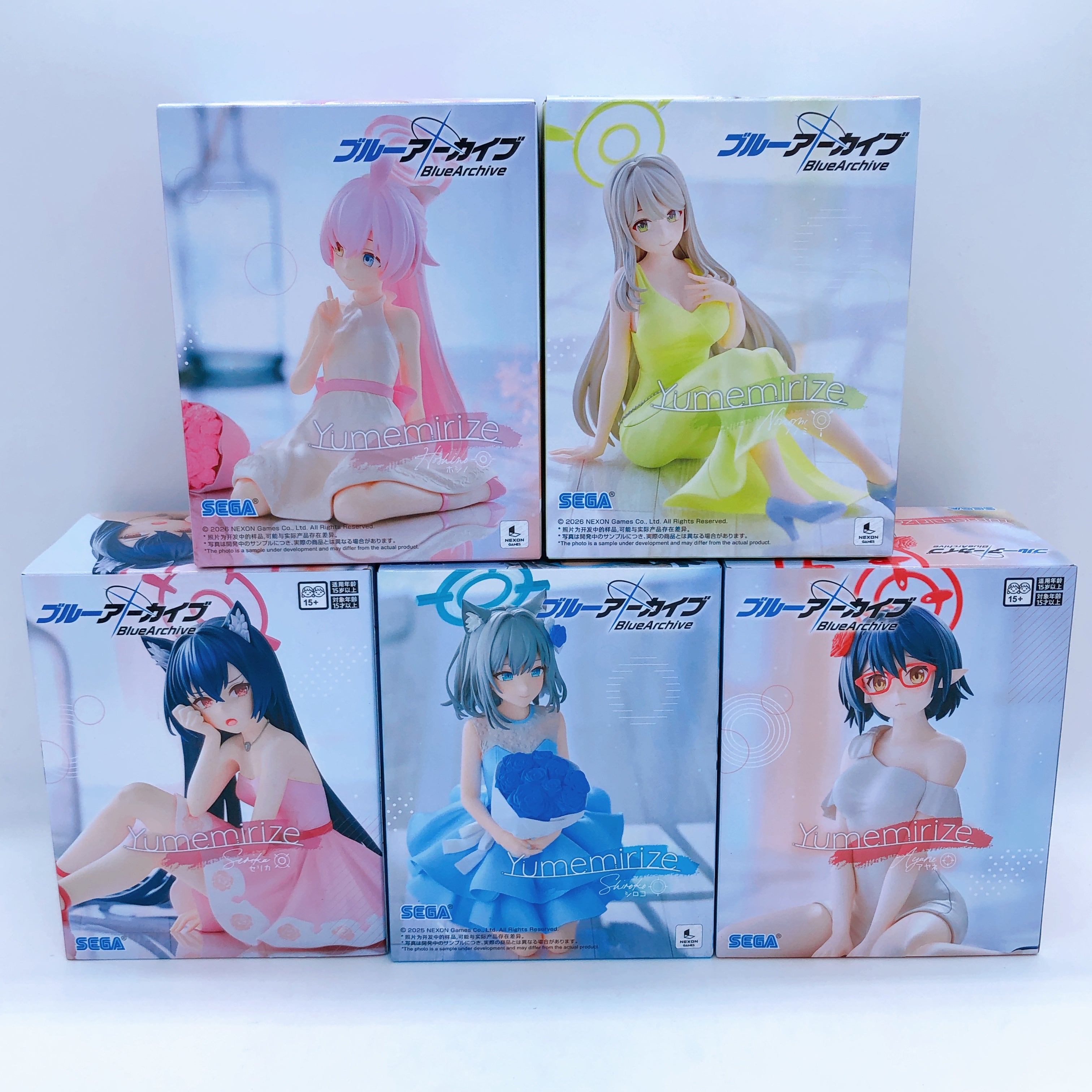 Blue Archive Shiroko Serika Hoshino Nonomi Ayane Yumemirize Sega Figure Set of 5