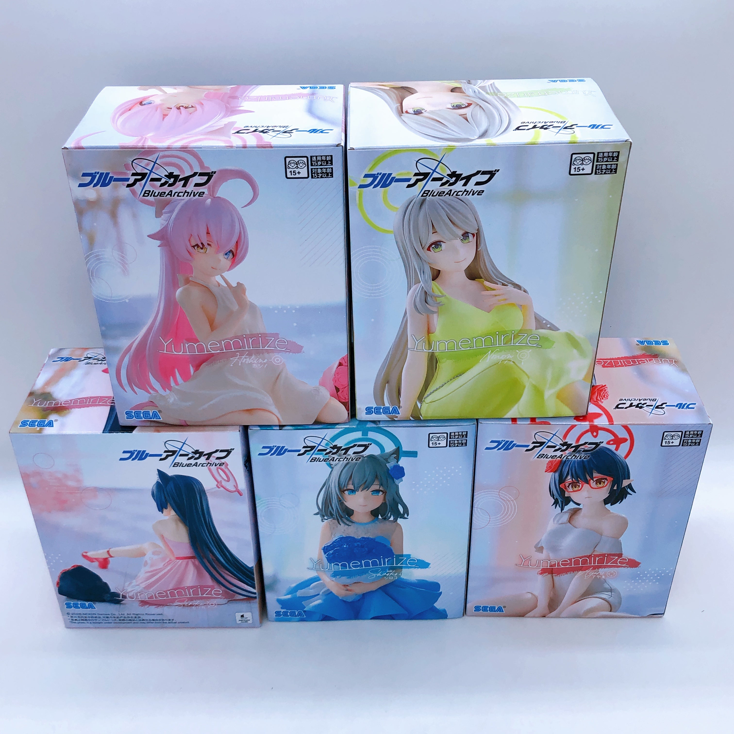 Blue Archive Shiroko Serika Hoshino Nonomi Ayane Yumemirize Sega Figure Set of 5