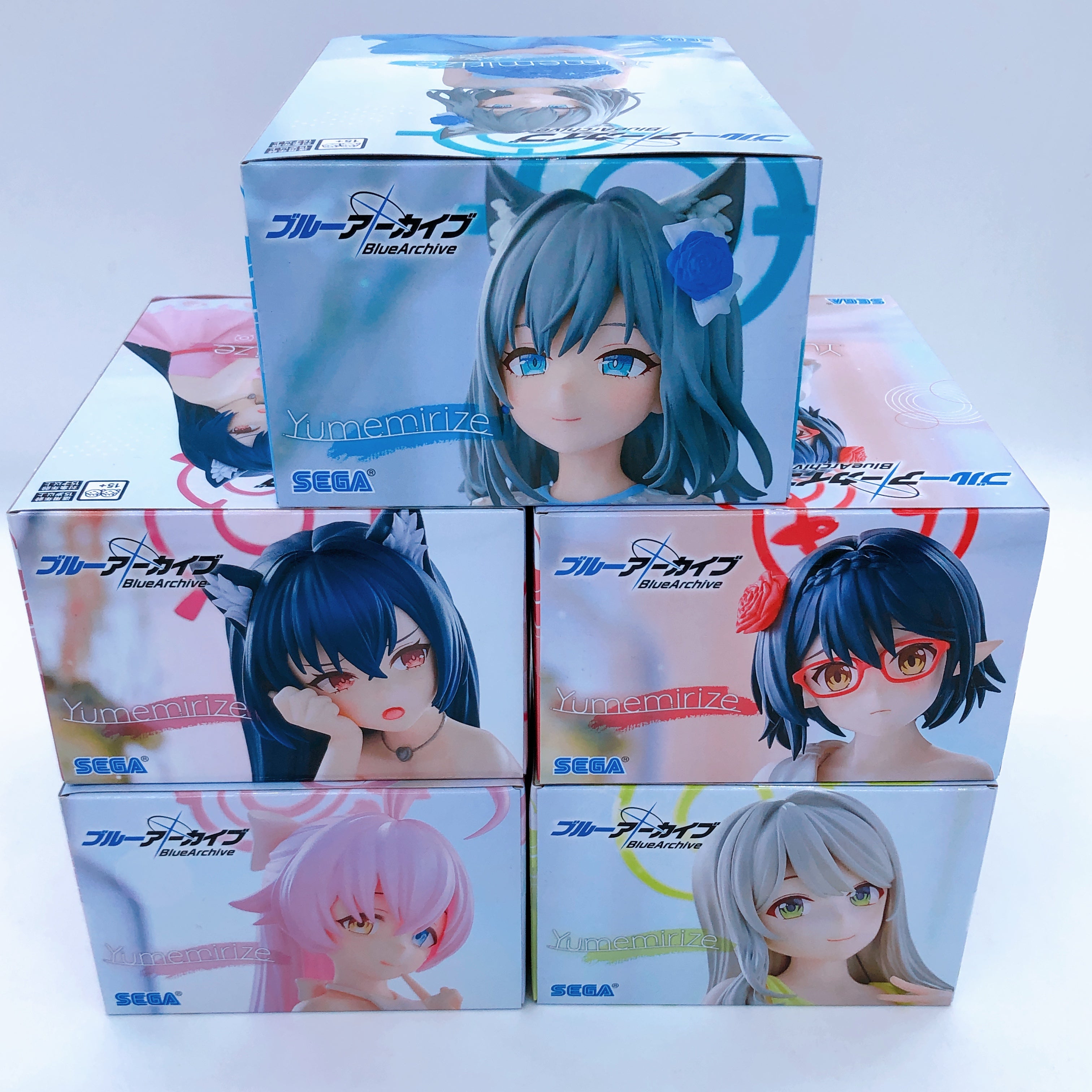 Blue Archive Shiroko Serika Hoshino Nonomi Ayane Yumemirize Sega Figure Set of 5