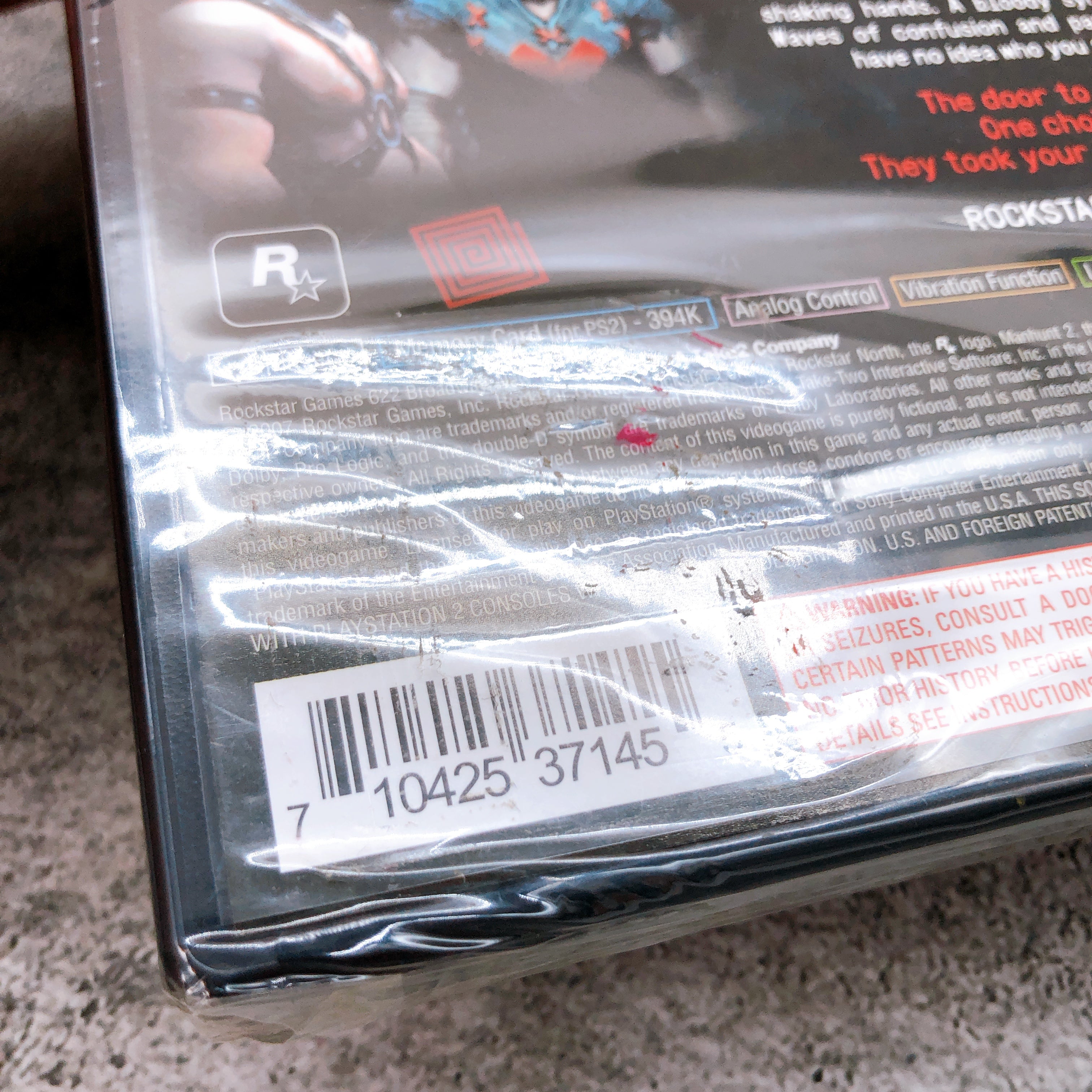 Playstation 2 Manhunt 2 PS2 Rockstar Horror Action Game Sealed New