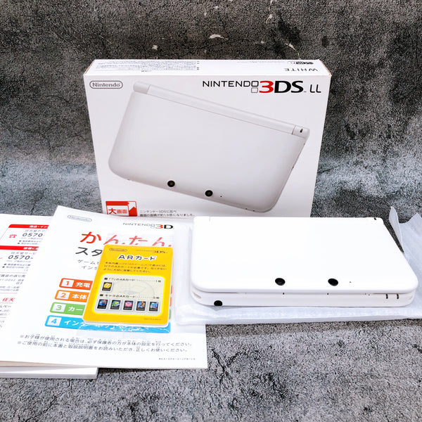 Nintendo 3DS LL White Color SPR-S-WAAA Game Console Japan Boxed Tested