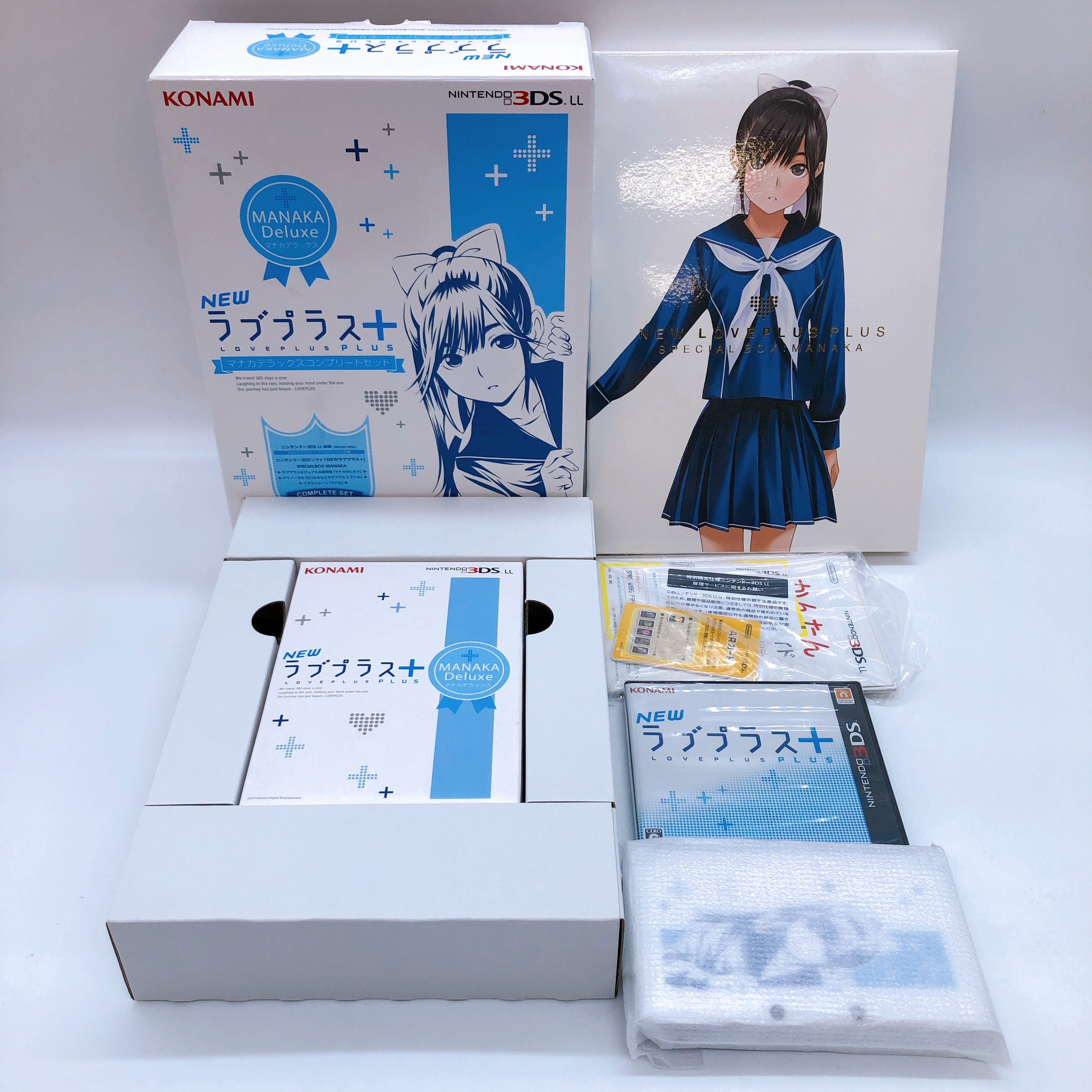 Nintendo 3DS LL NEW Love Plus + Manaka Deluxe Complete Set Limited Console Japan