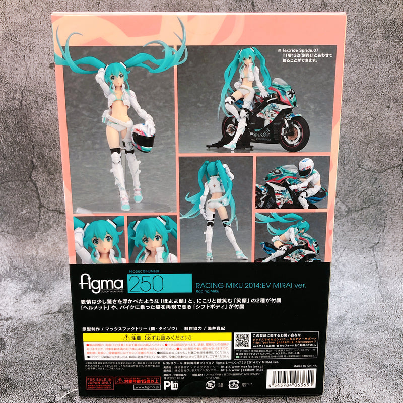 Hatsune Racing Miku 2014 EV MIRAI ver. Figma 250 Max Factory Action Figure Japan