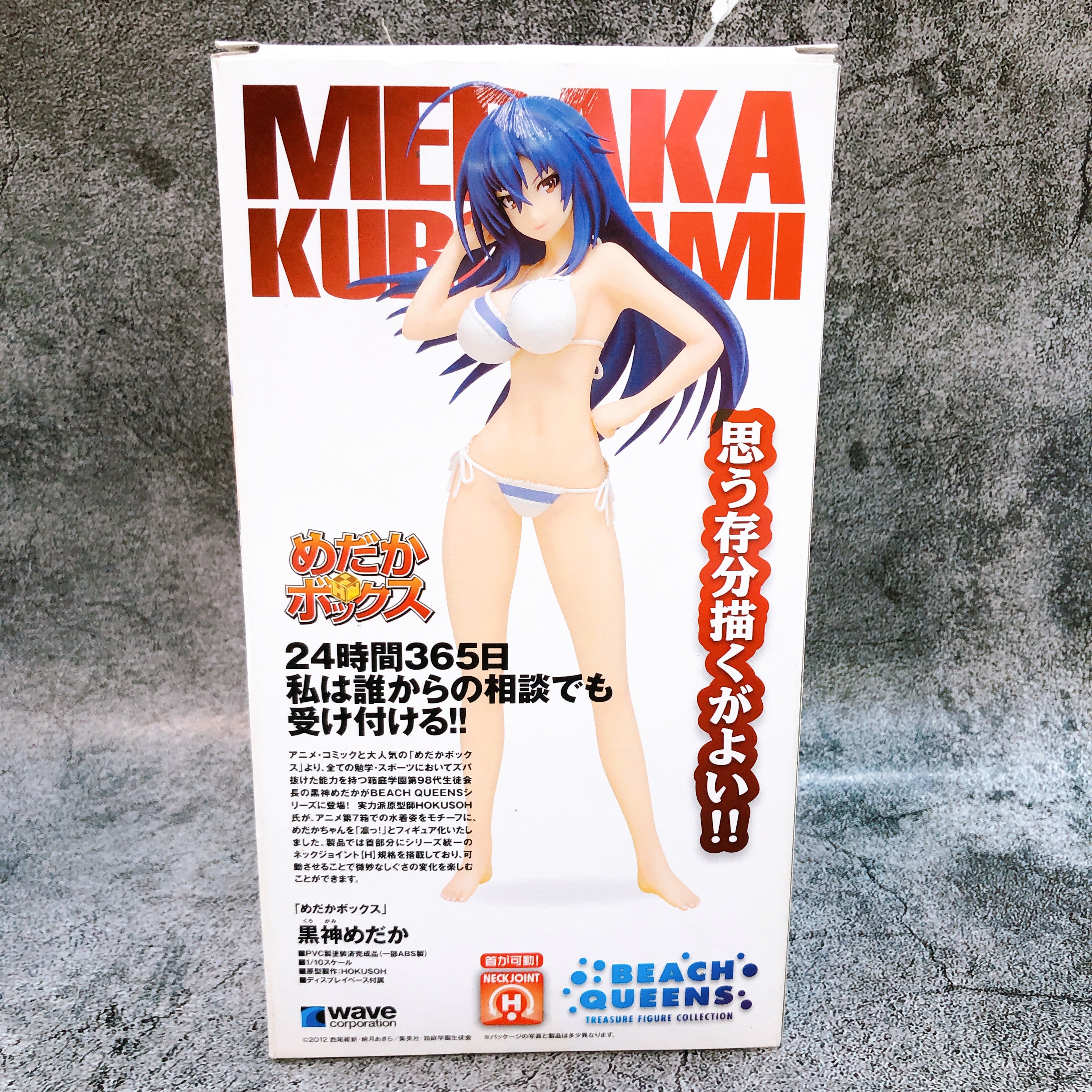 WAVE Beach Queens Medaka Kurokami Medaka Box 1/10 Scale PVC Figure 15+ Japan