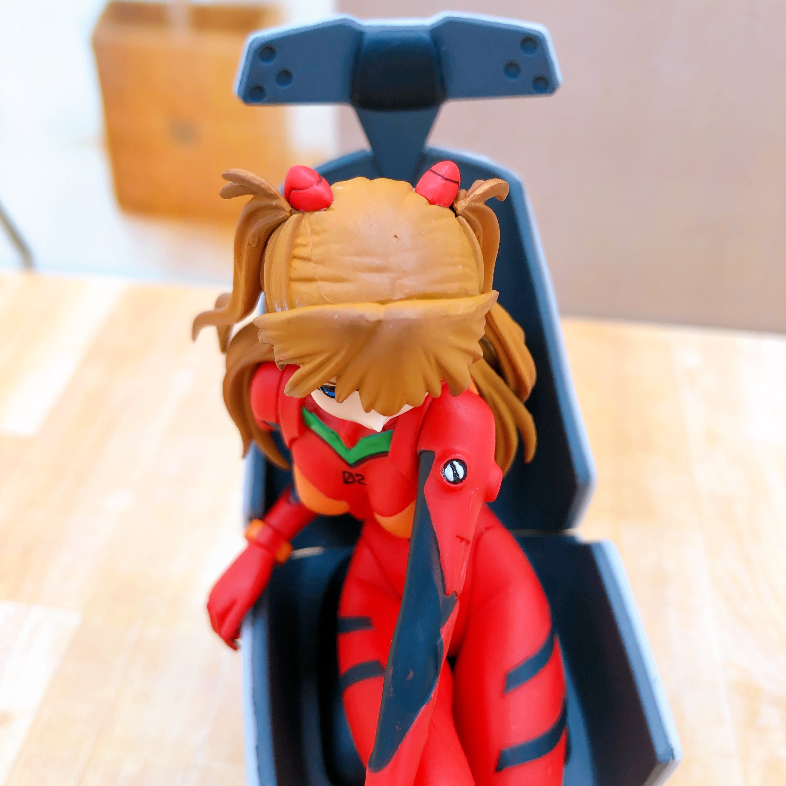 (NO BOX) Evangelion Asuka Langley Sohryu Premium Figure Girl with Chair Sega