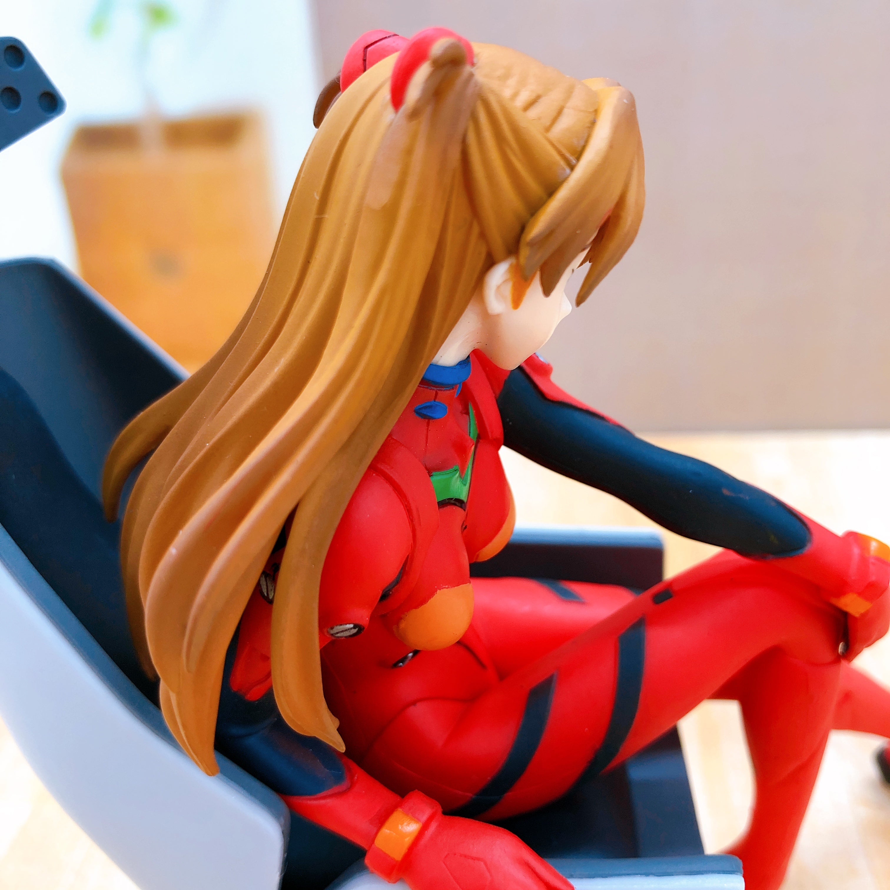 (NO BOX) Evangelion Asuka Langley Sohryu Premium Figure Girl with Chair Sega