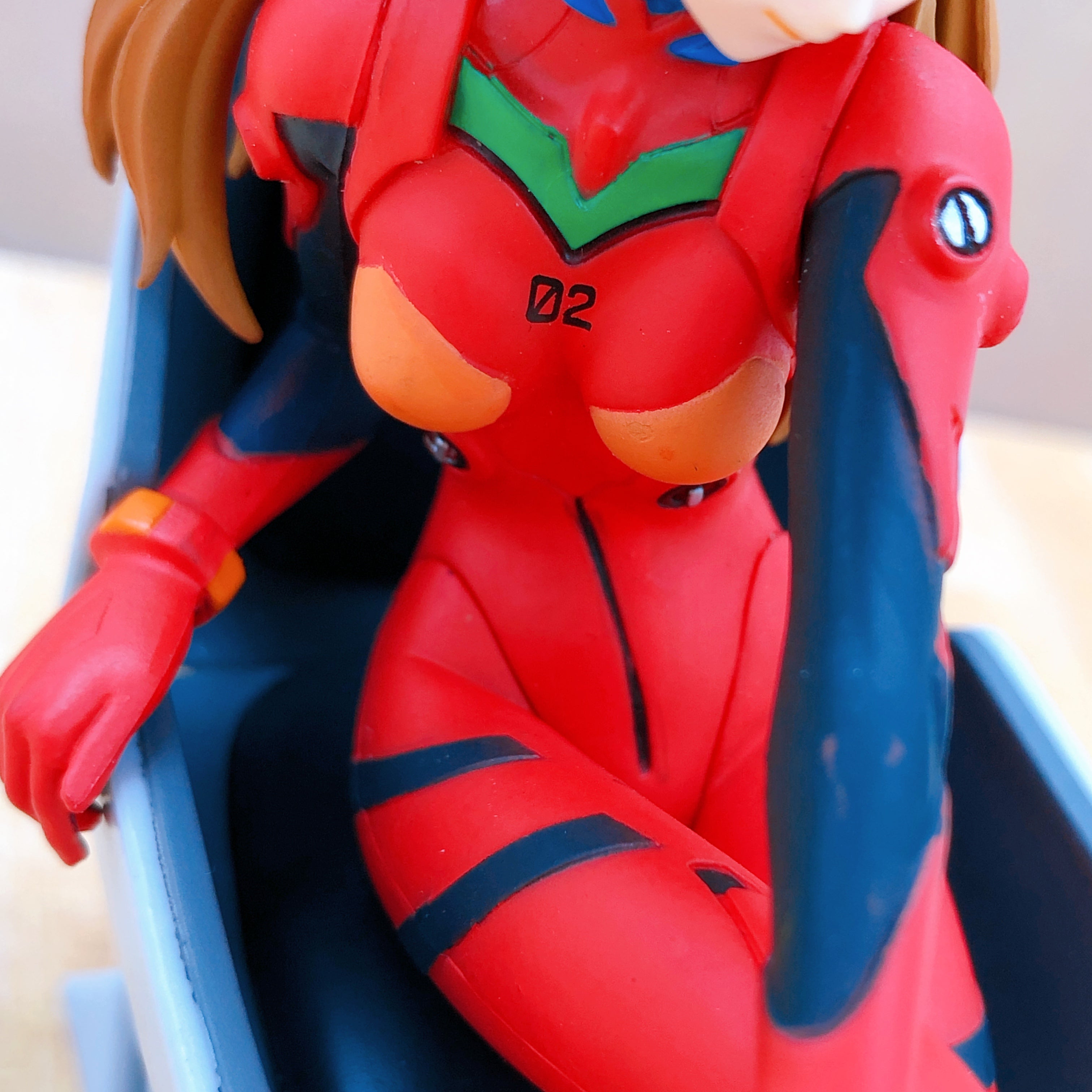 (NO BOX) Evangelion Asuka Langley Sohryu Premium Figure Girl with Chair Sega