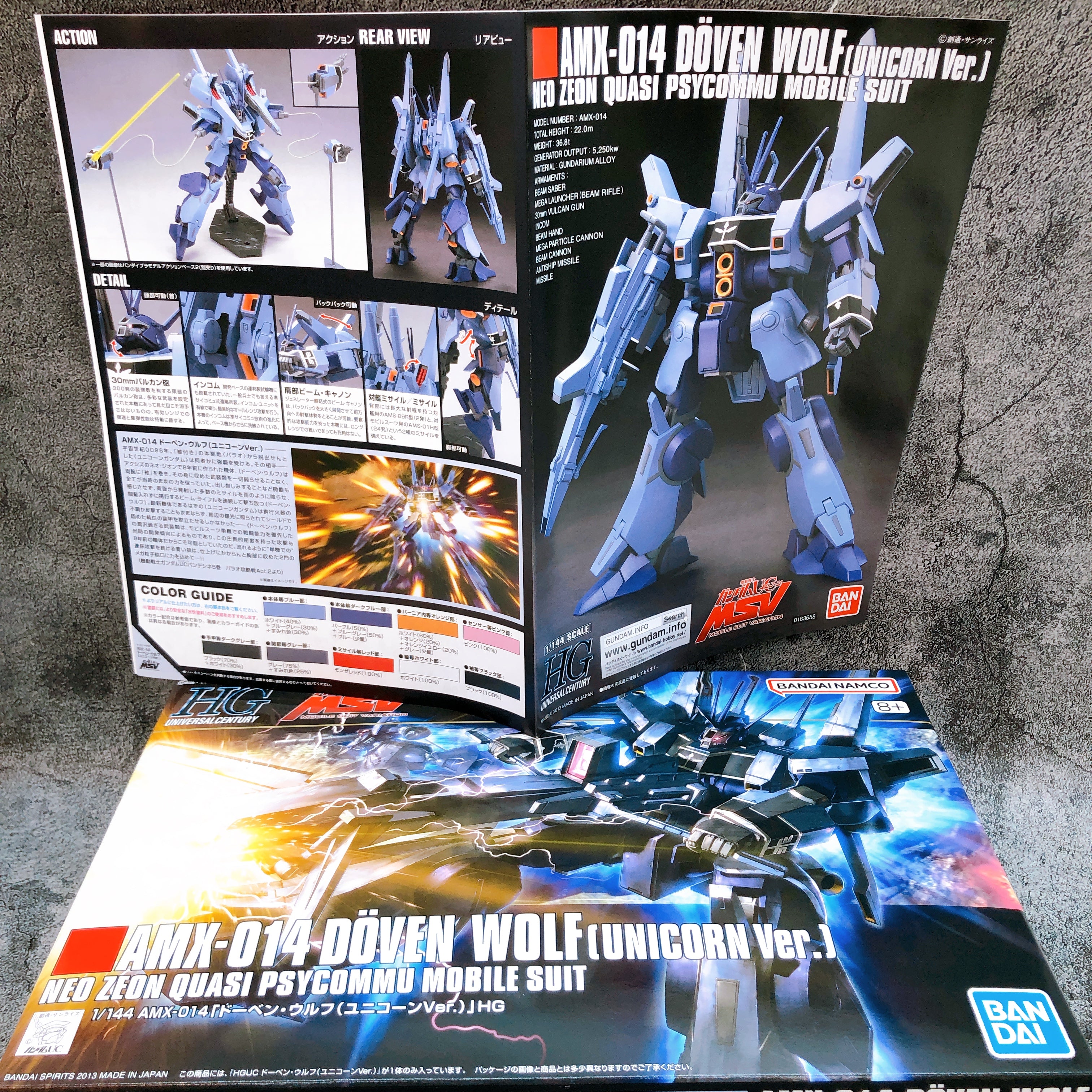 HGUC 1/144 Doven Wolf Unicorn Ver AMX-014 Model Kit Bandai Japan NEW F