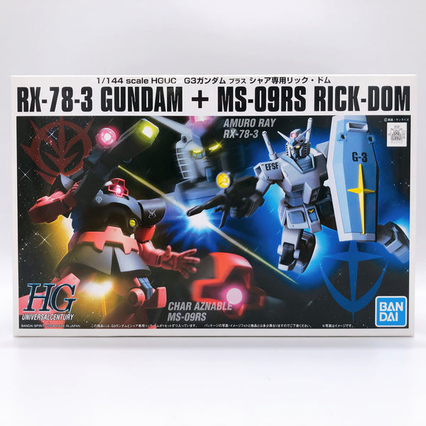 HGUC 1/144 RX-78-3 Gundam + MS-09RS Rick Dom Model Kit Bandai Japan NEW FASTSHIP