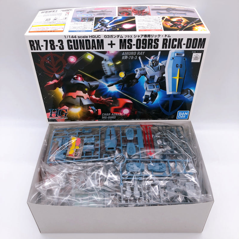 HGUC 1/144 RX-78-3 Gundam + MS-09RS Rick Dom Model Kit Bandai Japan NEW FASTSHIP