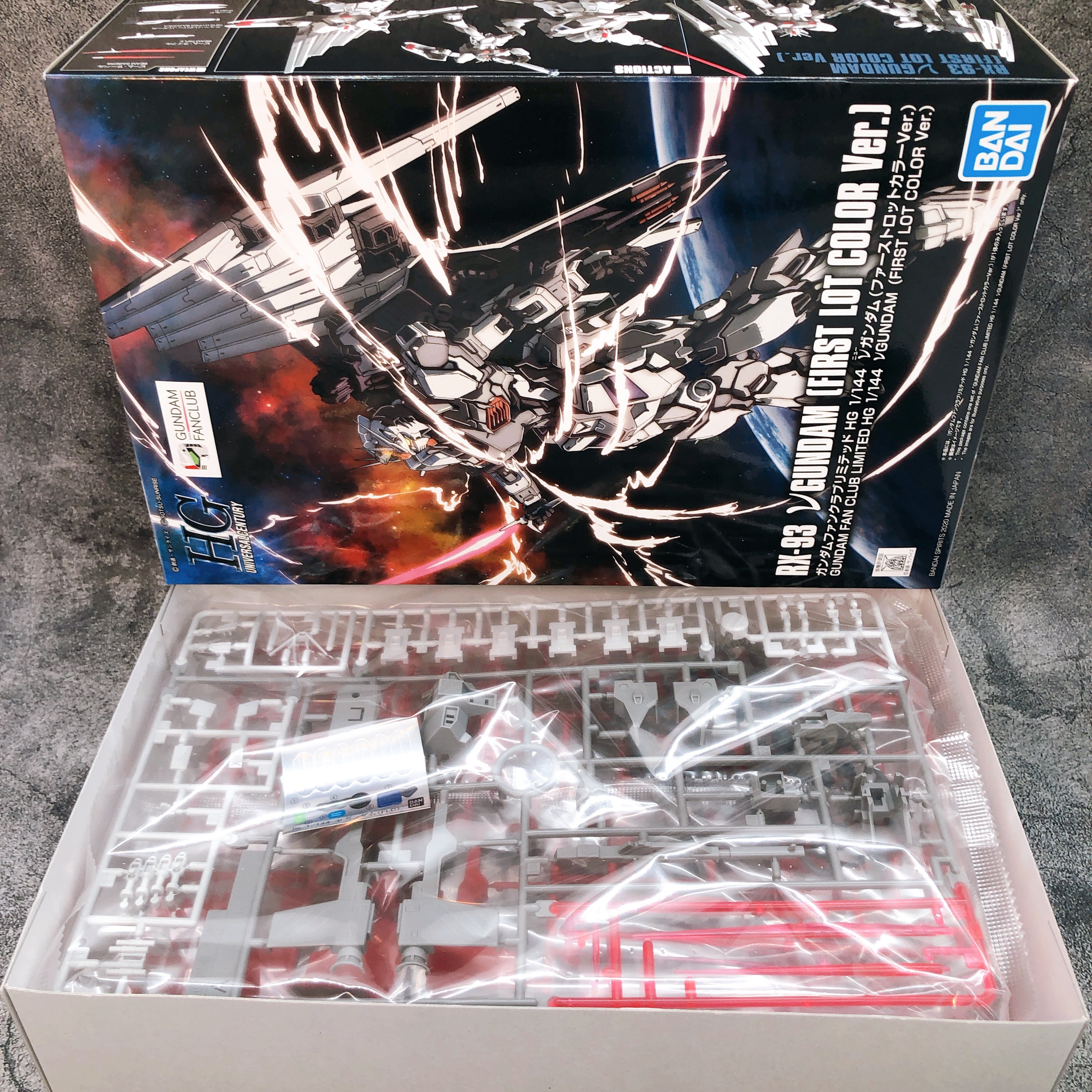 HG 1/144 RX-93 Nu Gundam First Lot Color Ver Gundam Fan Club