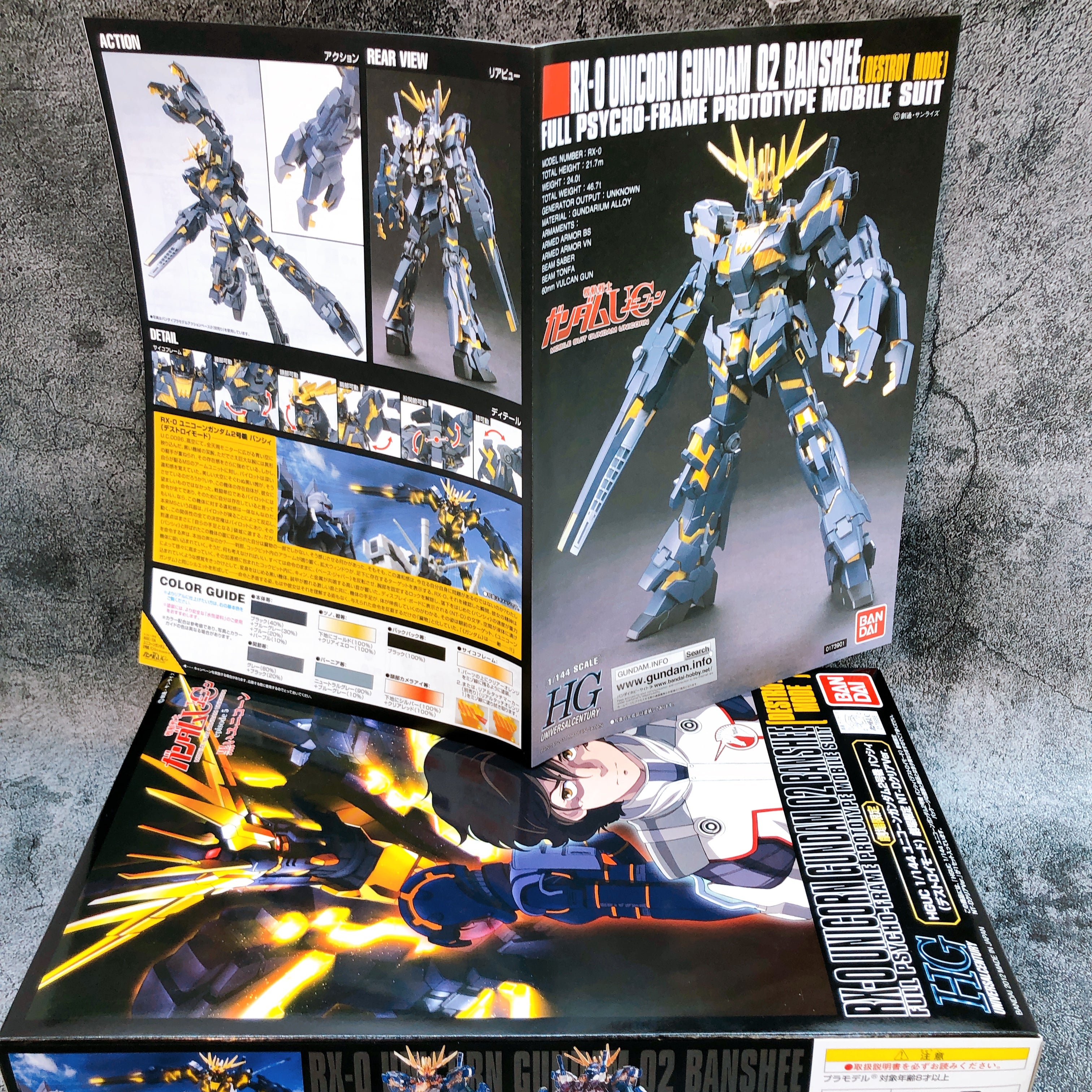 HGUC 1/144 Unicorn Gundam 02 Banshee Destroy Mode NT-D Clear Theater Limited Kit