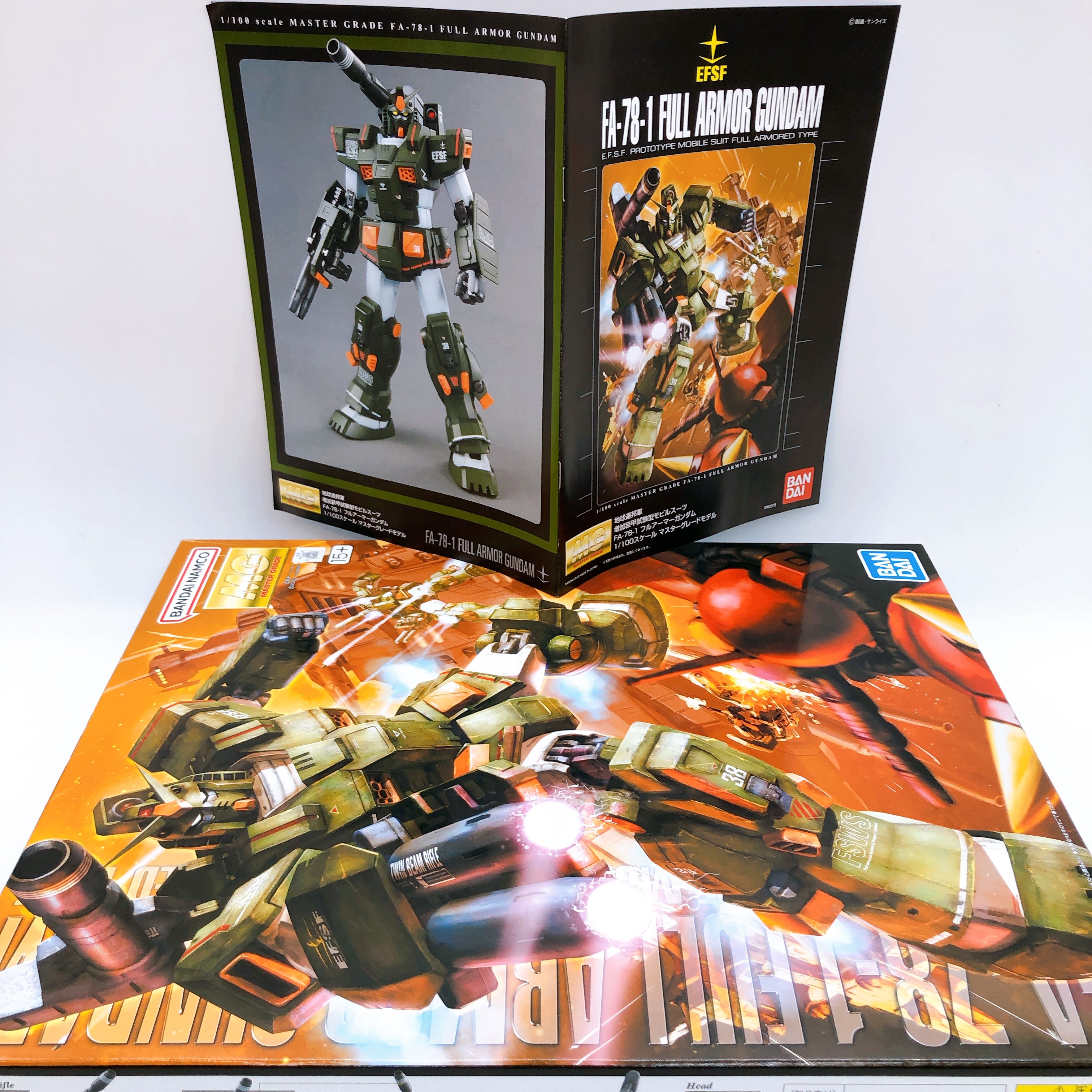MG 1/100 FA-78-1 Full Armor Gundam Gunpla MSV Model Kit Bandai Japan F