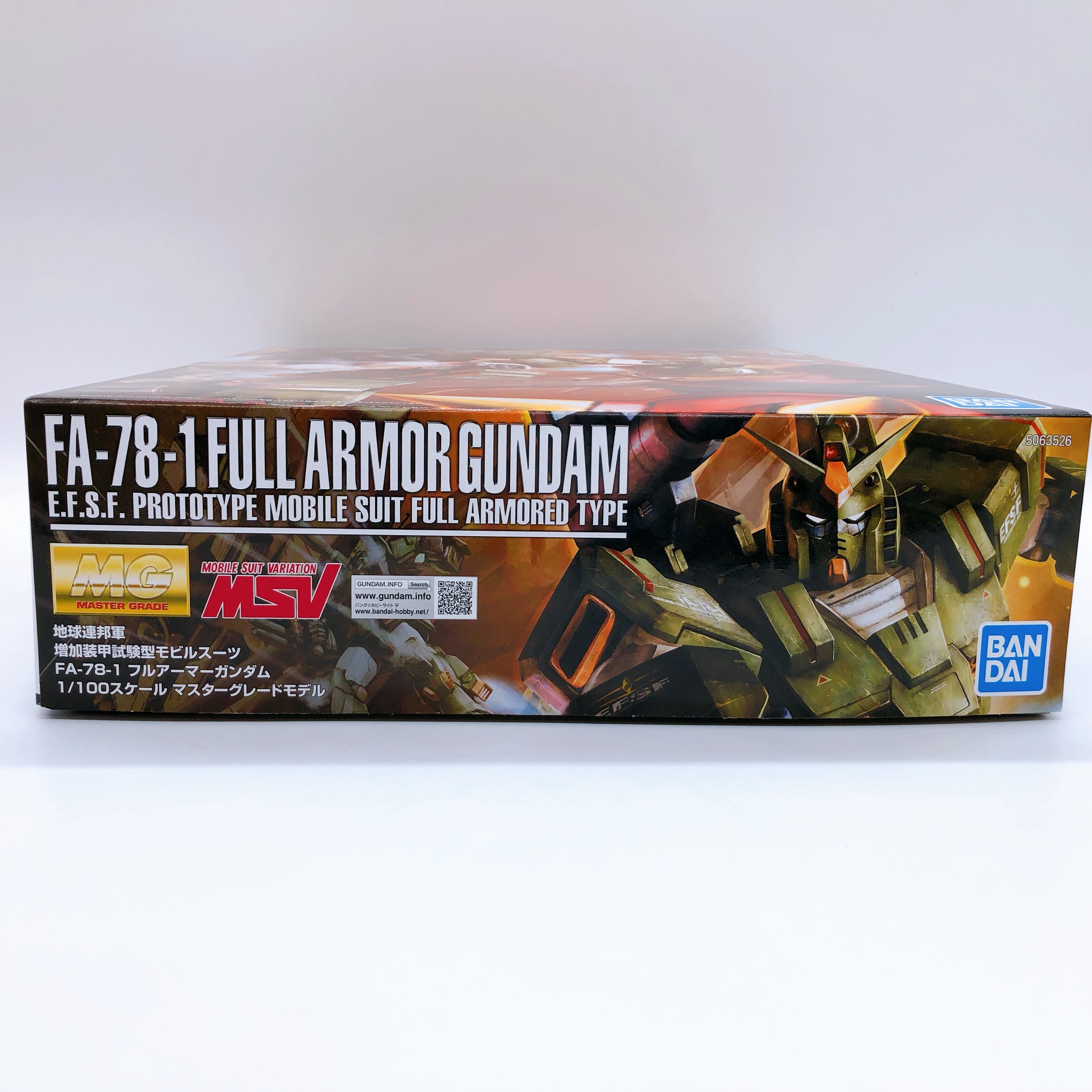 MG 1/100 FA-78-1 Full Armor Gundam Gunpla MSV Model Kit Bandai Japan FASTSHIP