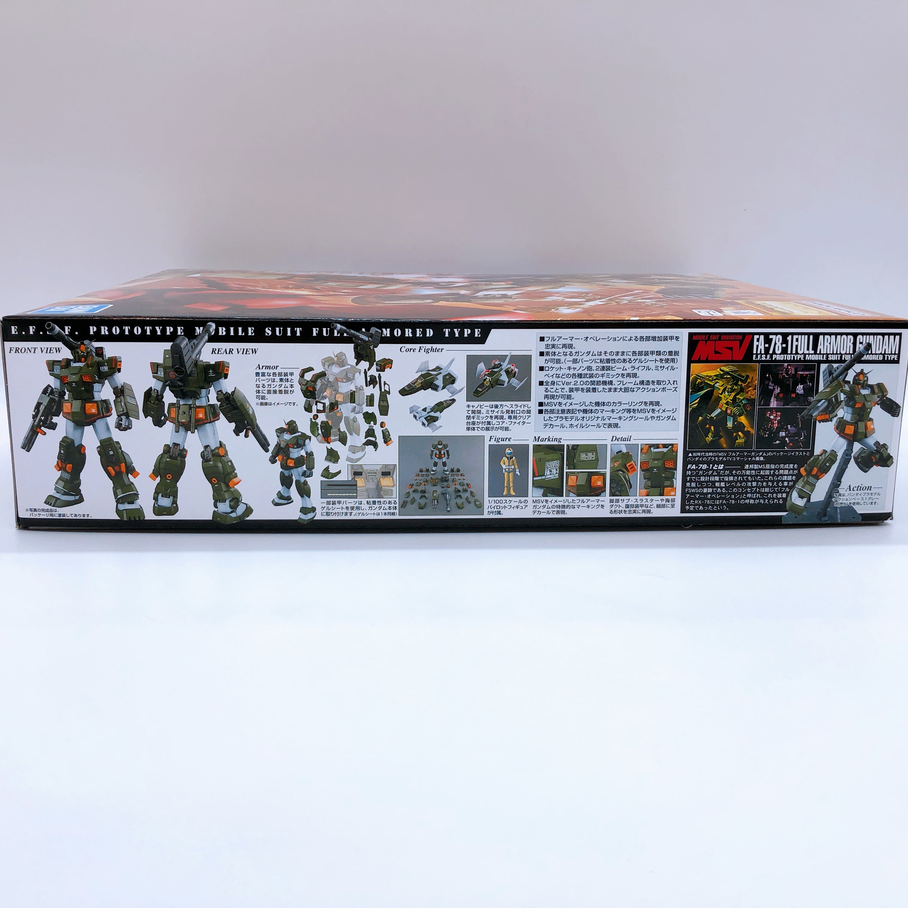 MG 1/100 FA-78-1 Full Armor Gundam Gunpla MSV Model Kit Bandai Japan FASTSHIP