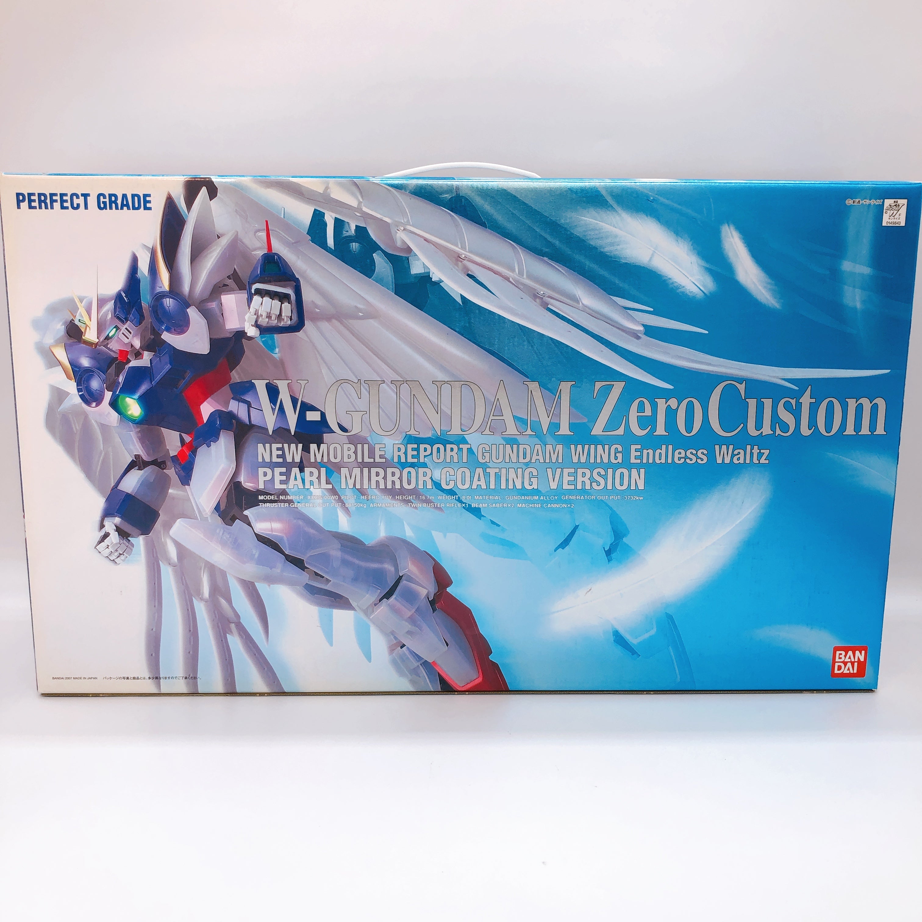 ゼロクリスタル キット PG 1/60 Wing Gundam Zero Custom Pearl Mirror Coating Ver. Model Kit Ba