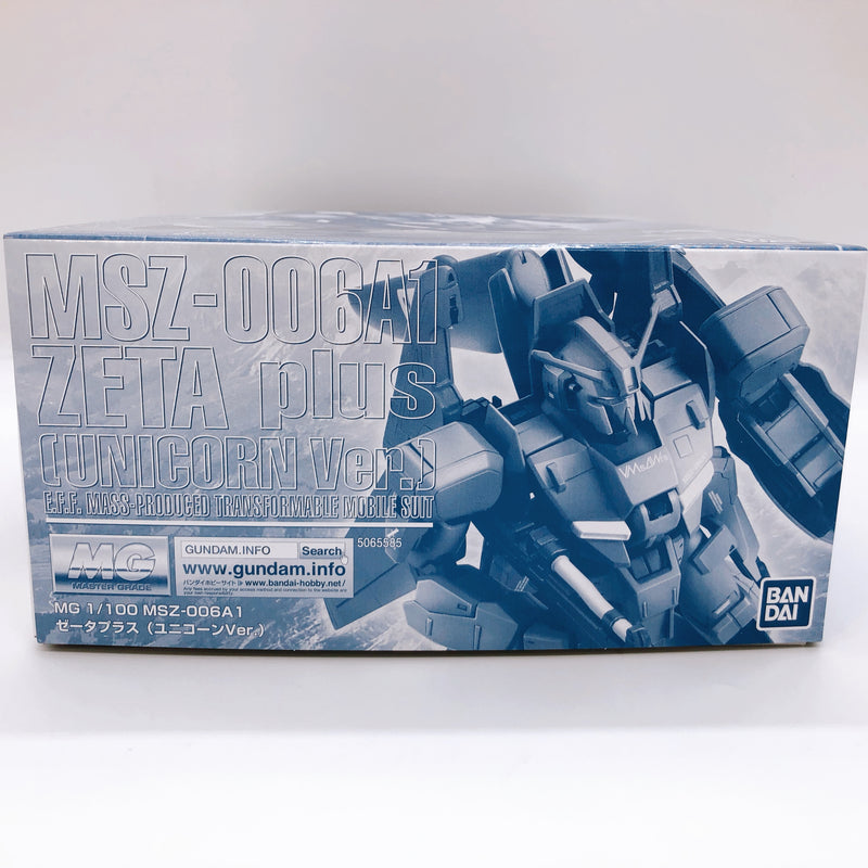 MG 1/100 Zeta Plus Unicorn Ver. MSZ-006A1 Gundam Model Kit Gunpla Bandai Japan