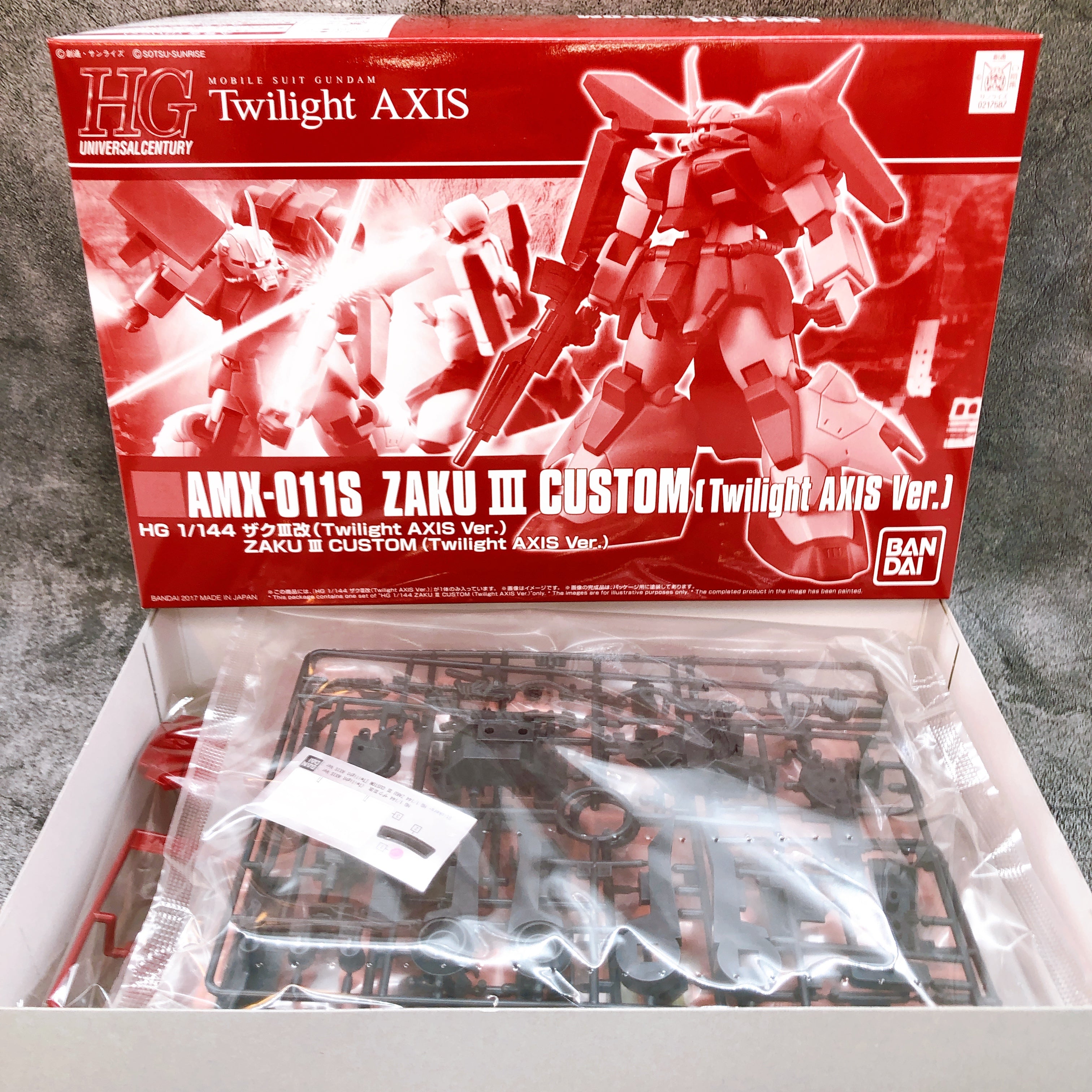 HG 1/144 Zaku III 3 Custom Twilight Axis Ver. AMX-011S Gundam Model Ki