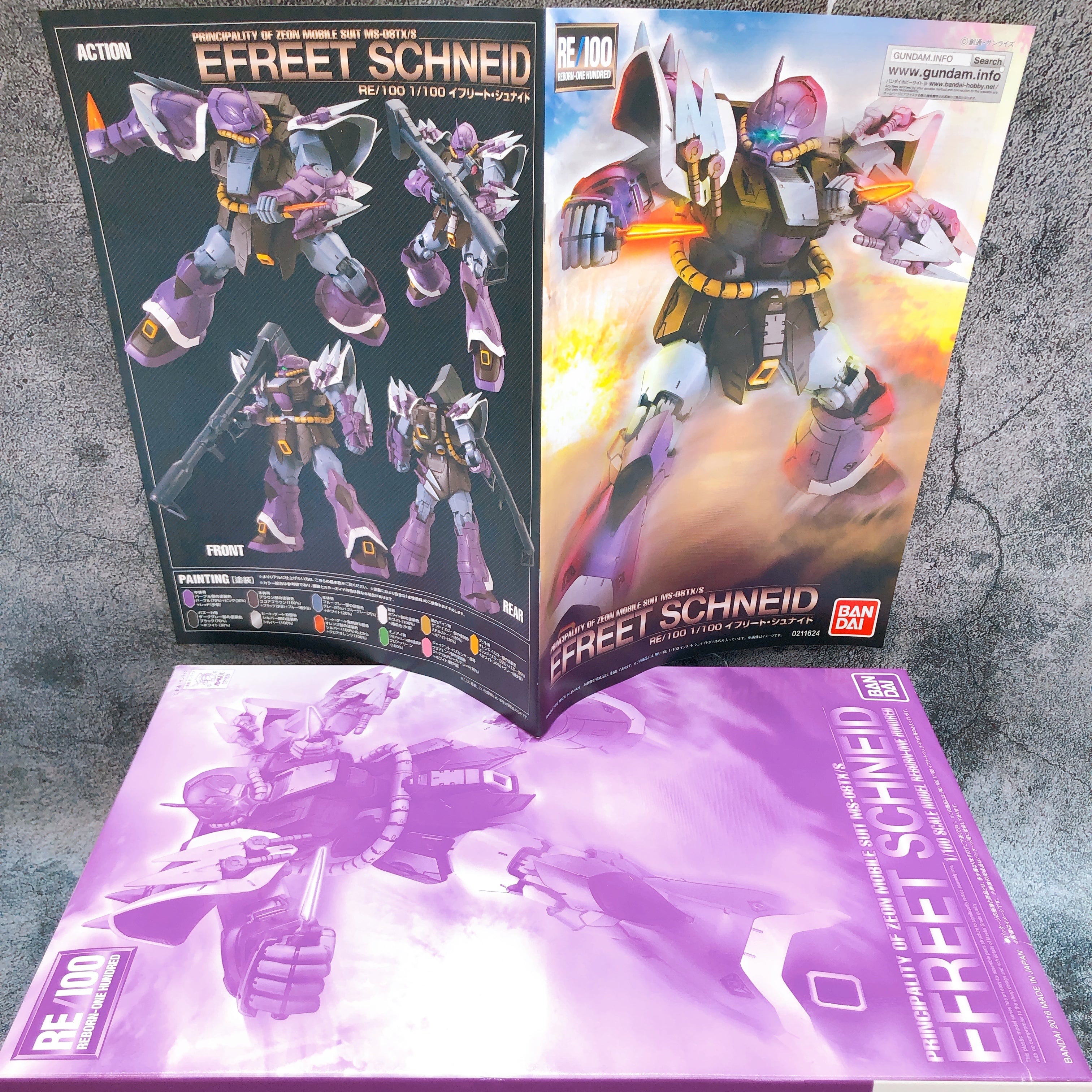 RE/100 1/100 Efreet Schneid MS-08TX/S Gunpla Model Kit 15+ Premium Bandai Japan