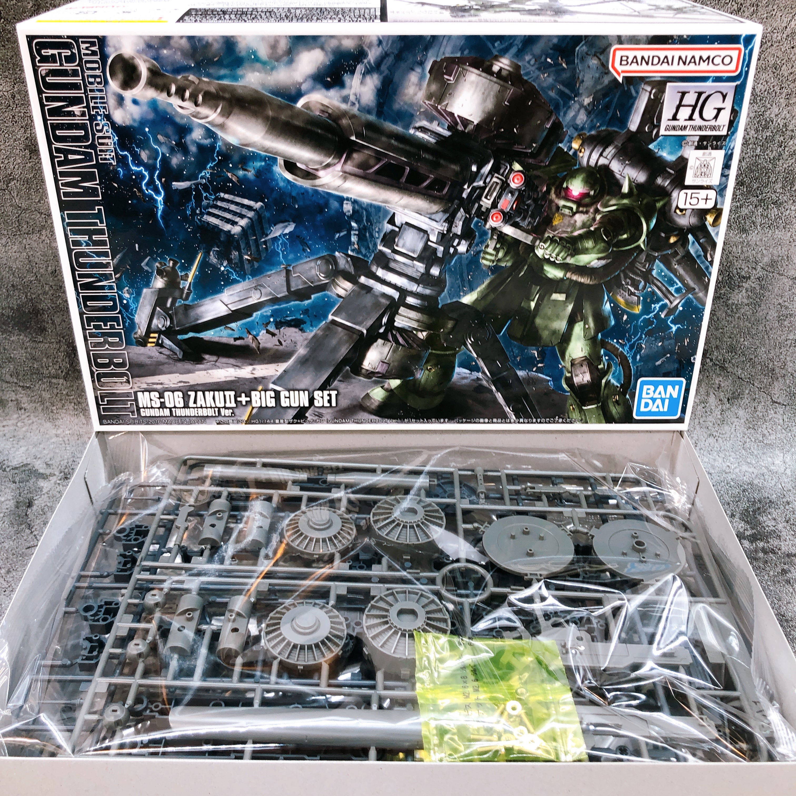 HG 1/144 Zaku II + Big Gun Set Gundam Thunderbolt Ver MS-06 Kit Bandai FASTSHIP