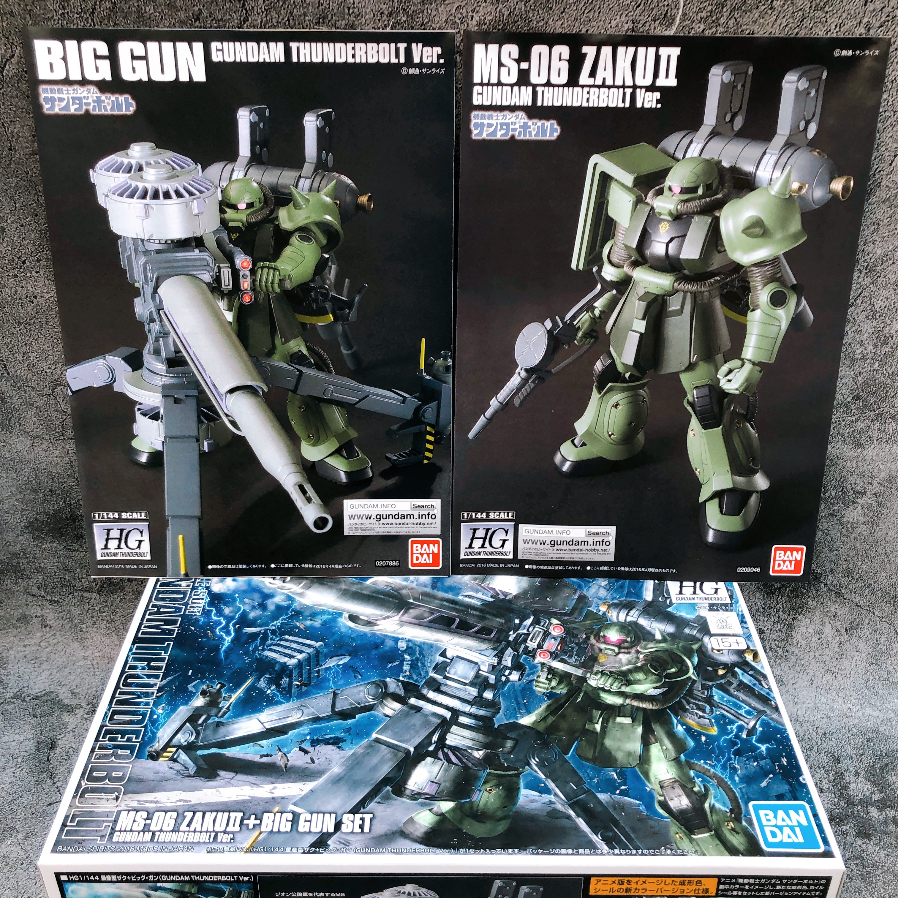 HG 1/144 Zaku II + Big Gun Set Gundam Thunderbolt Ver MS-06 Kit Bandai FASTSHIP