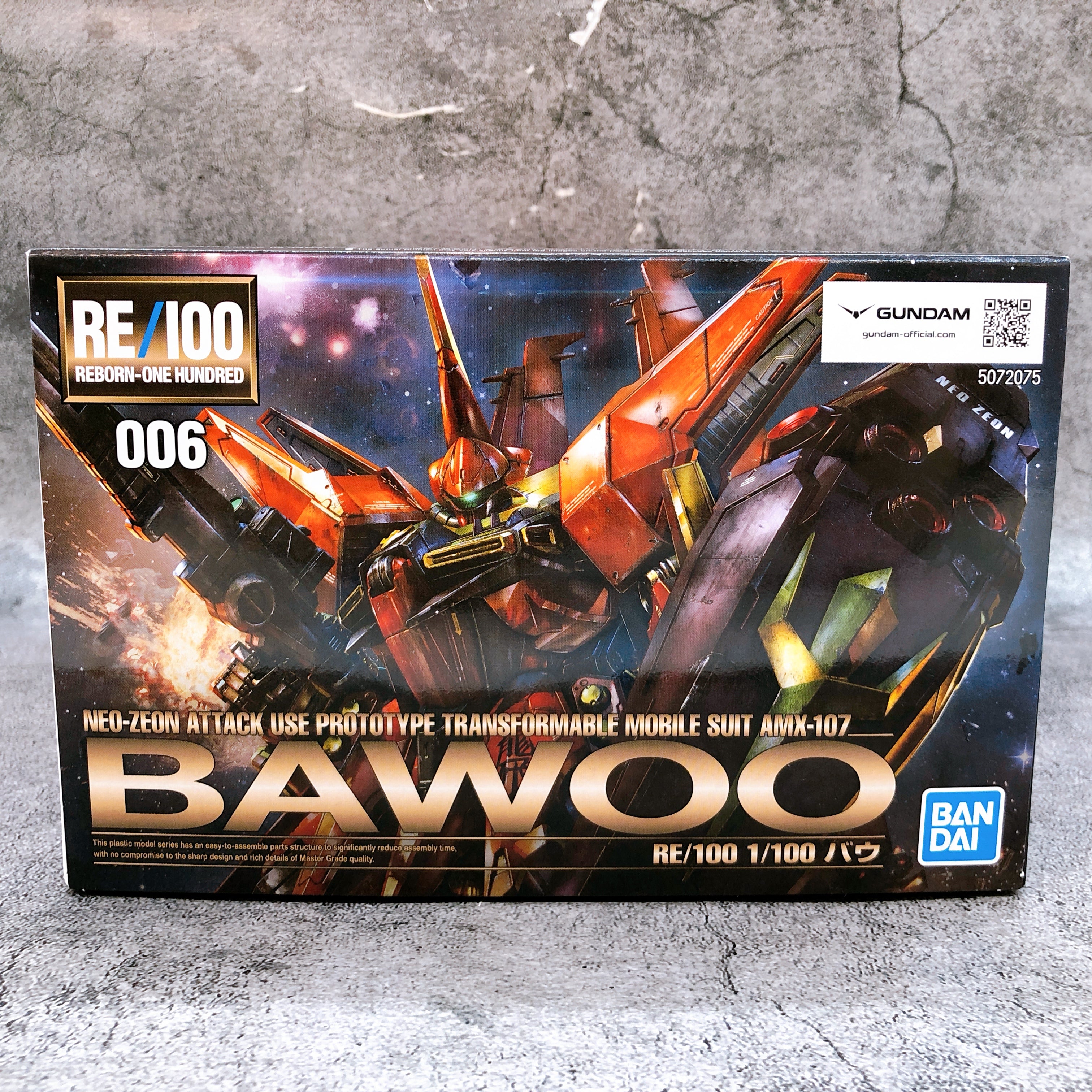 RE/100 1/100 Bawoo AMX-107 Gundam Gunpla Plastic Model Kit Bandai NEW FASTSHIP