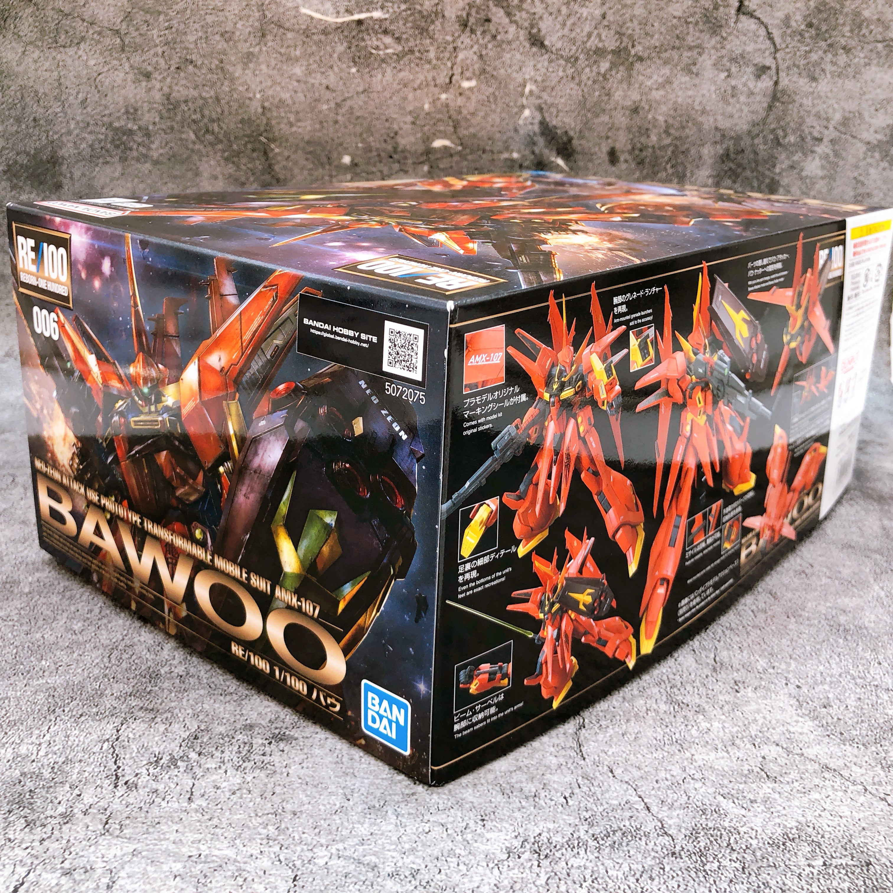 RE/100 1/100 Bawoo AMX-107 Gundam Gunpla Plastic Model Kit Bandai NEW FASTSHIP